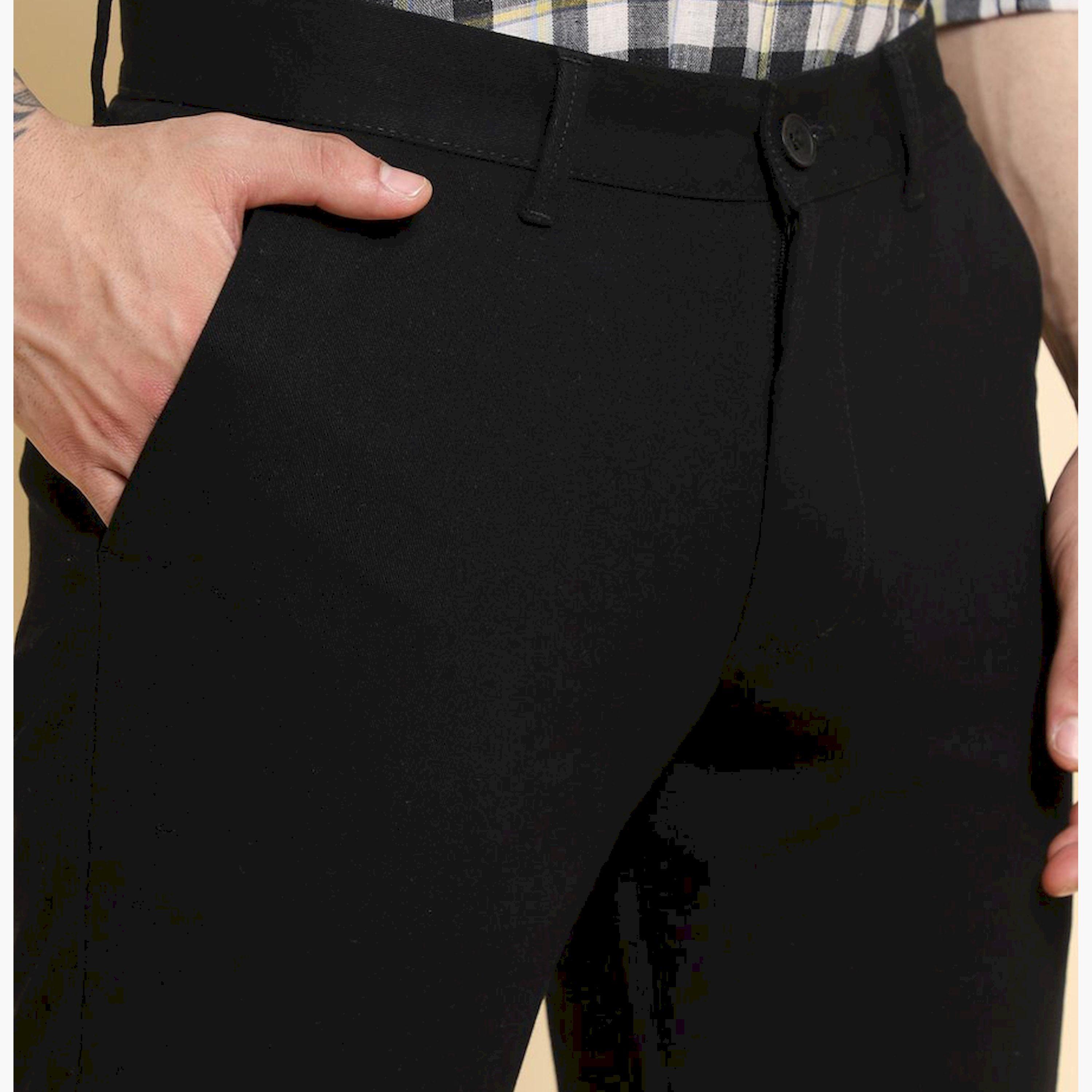 دينيس لينغو× ستايلي-  بنطال تشينو مريح متوسط ​​الارتفاع قطن خالص بقصة ضيقة-men-clothing-bottoms-trousersandchinos-trousers-image-4