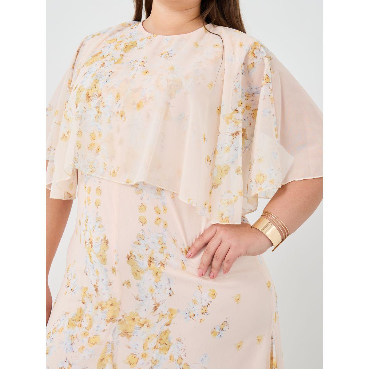 Styli Floral Print Cape Sleeve A-Line Maxi Dress-women-clothing-dresses-image-4