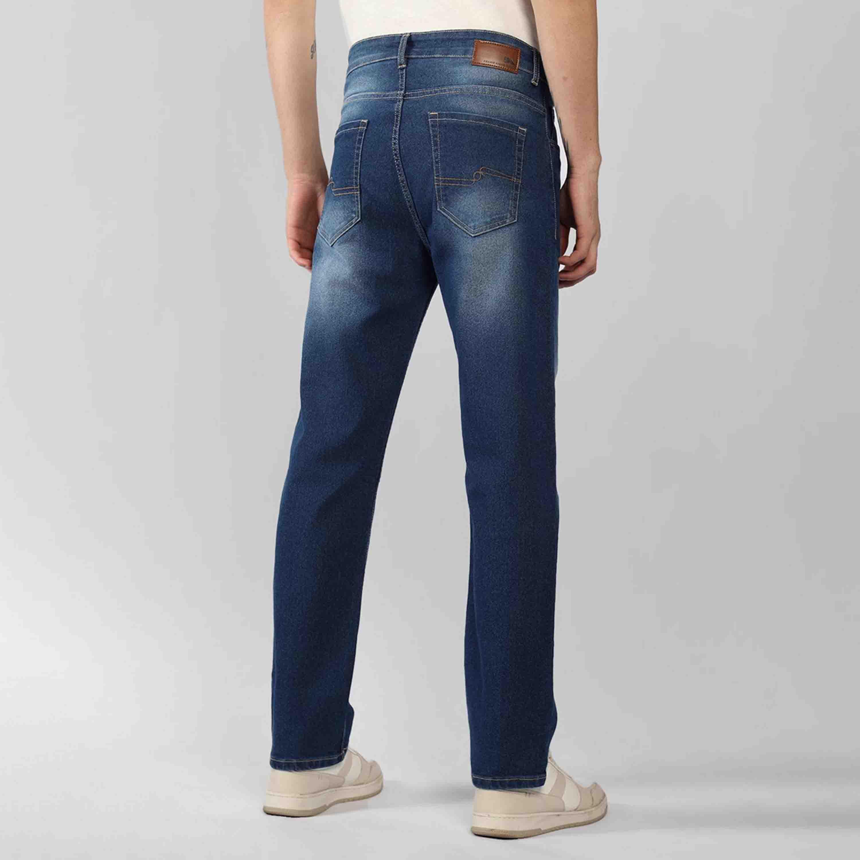 دينيس لينغو× ستايلي-  بنطال جينز مطاطي بقصة مريحة لون باهت-men-clothing-bottoms-jeans-image-3