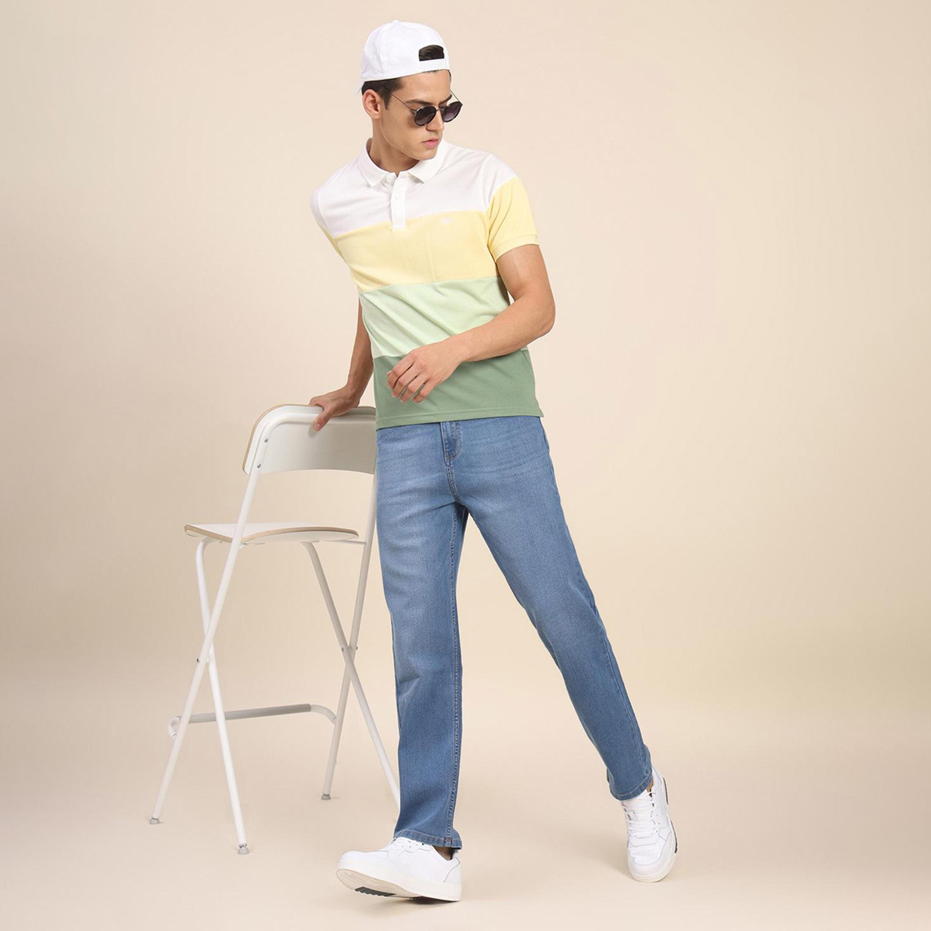 دينيس لينغو× ستايلي-  بنطال جينز خصر متوسط وخفيف الوزن وقابل للتمدد-men-clothing-bottoms-jeans-image-4