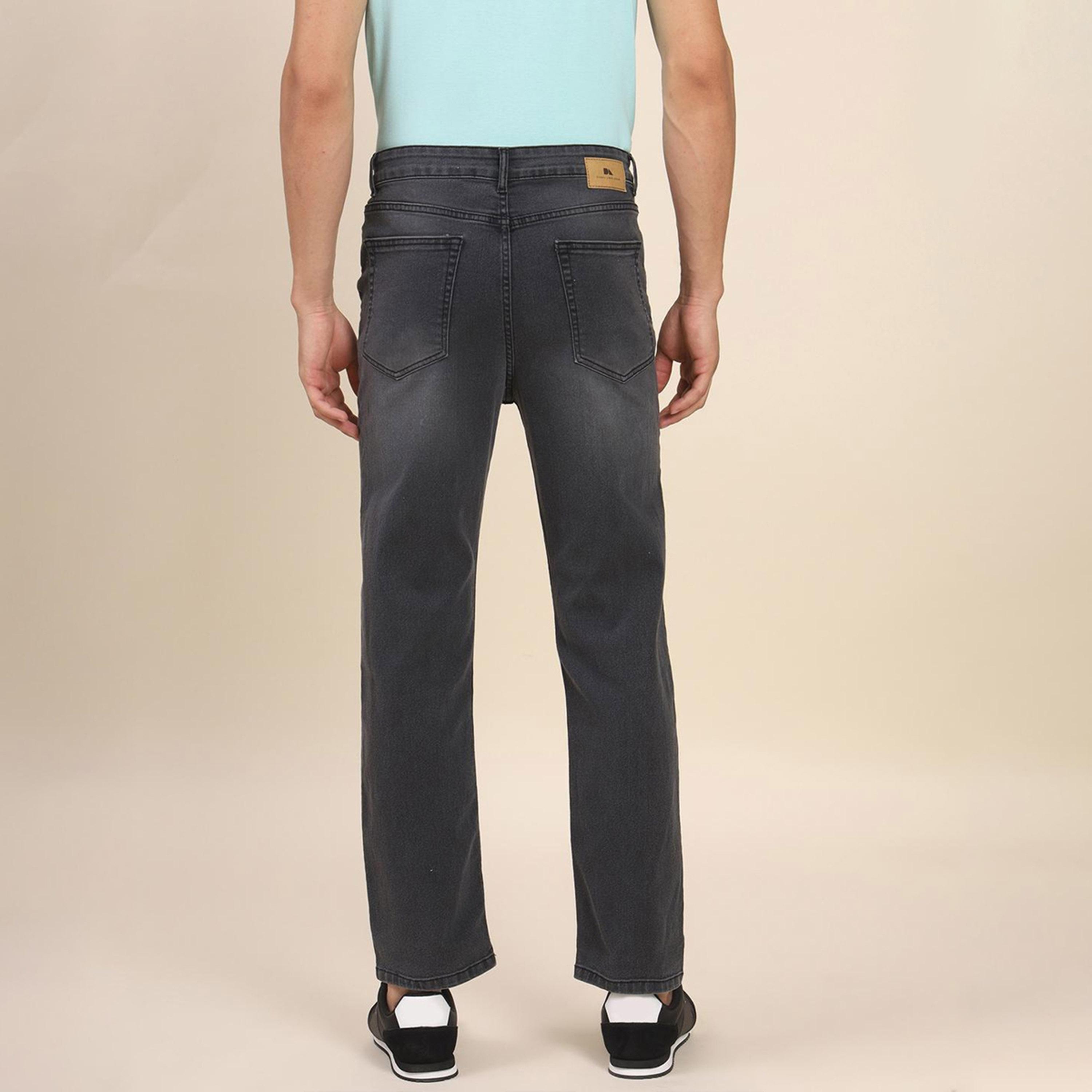 دينيس لينغو× ستايلي-  بنطال جينز مطاطي خصر متوسط وخفيف الوزن لون أزرق فاتح-men-clothing-bottoms-jeans-image-4