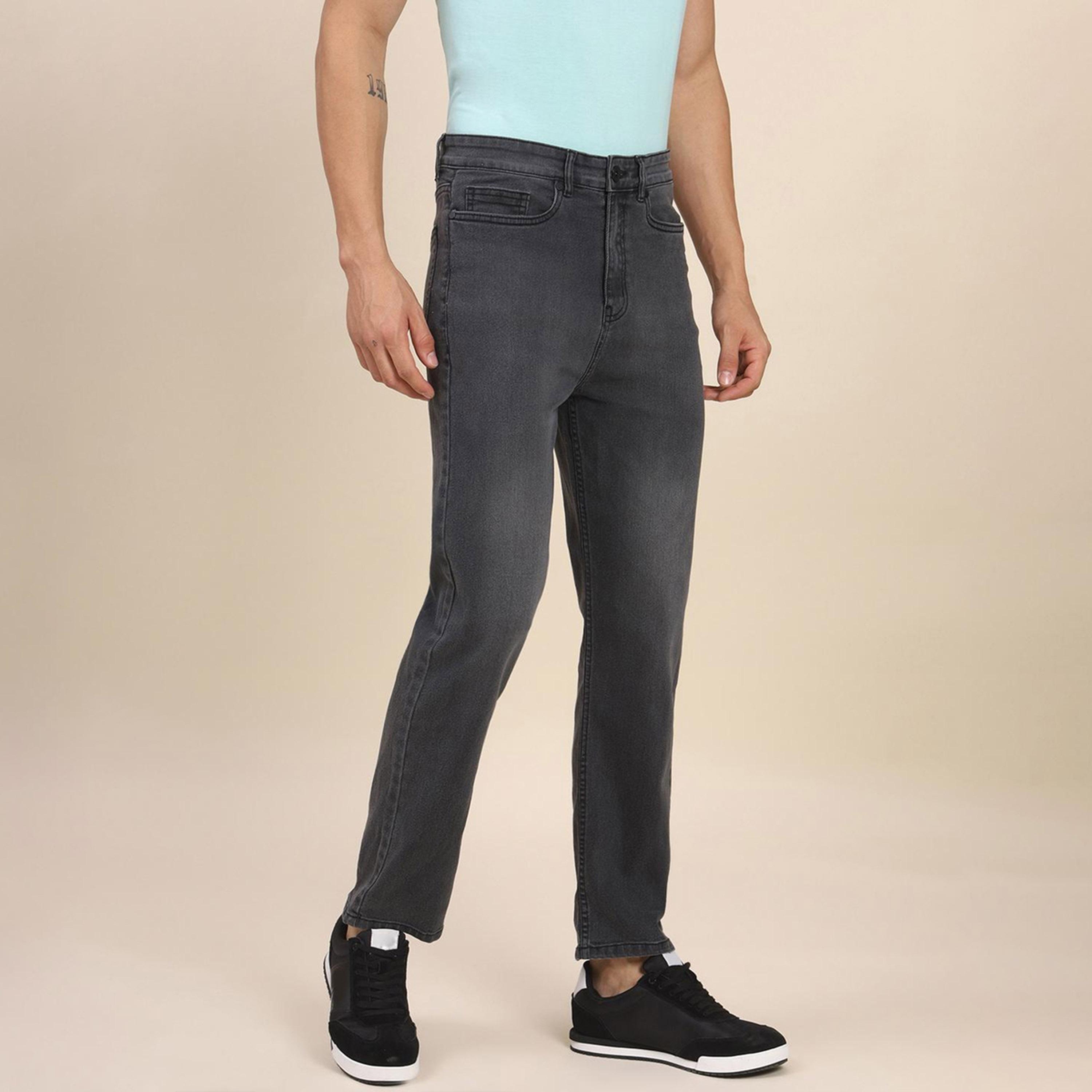 دينيس لينغو× ستايلي-  بنطال جينز مطاطي خصر متوسط وخفيف الوزن لون أزرق فاتح-men-clothing-bottoms-jeans-image-6