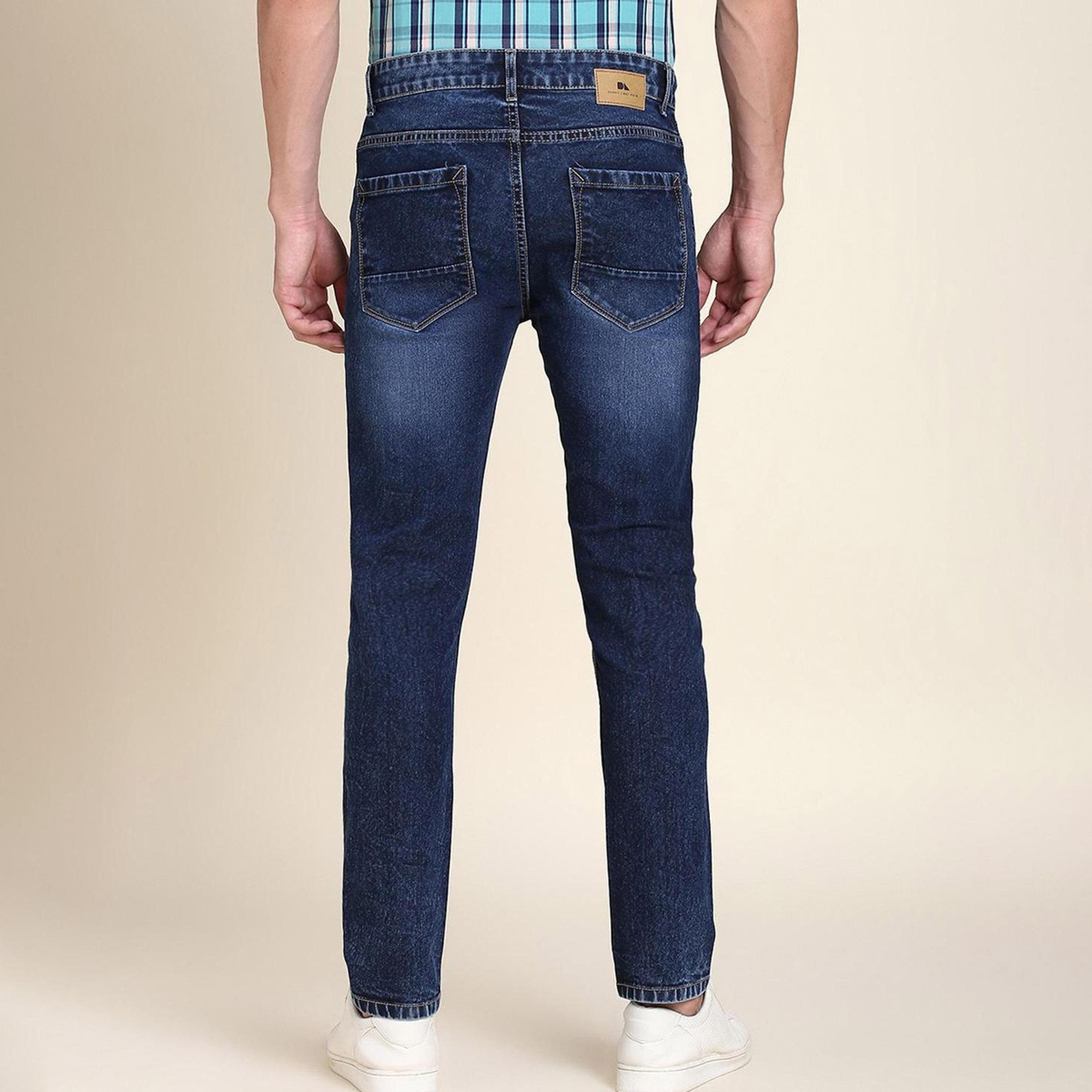 دينيس لينغو× ستايلي-  بنطال جينز مطاطي بقصة ضيقة وخفيف الوزن-men-clothing-jeans-image-2