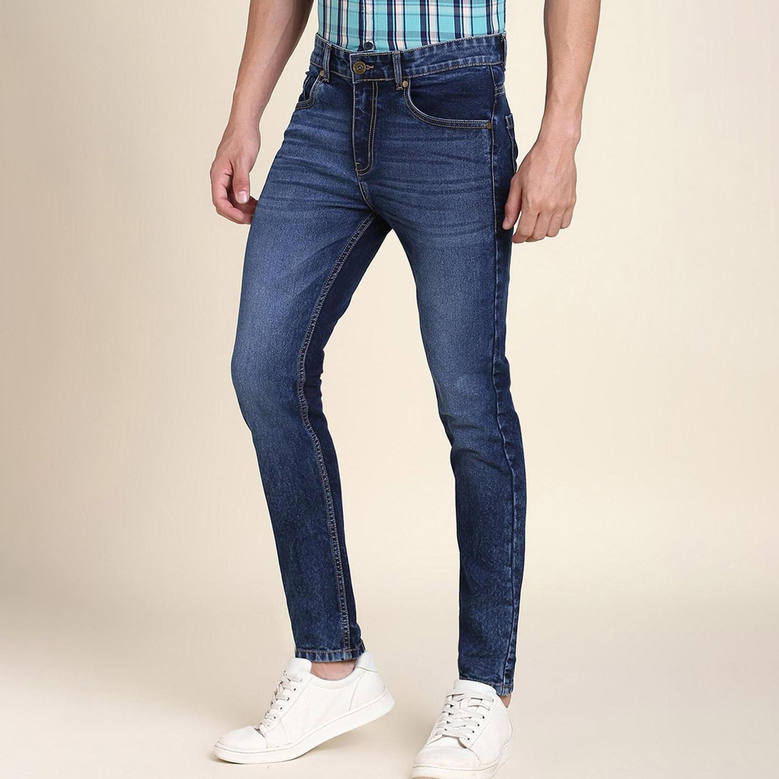 دينيس لينغو× ستايلي-  بنطال جينز مطاطي بقصة ضيقة وخفيف الوزن-men-clothing-jeans-image-6