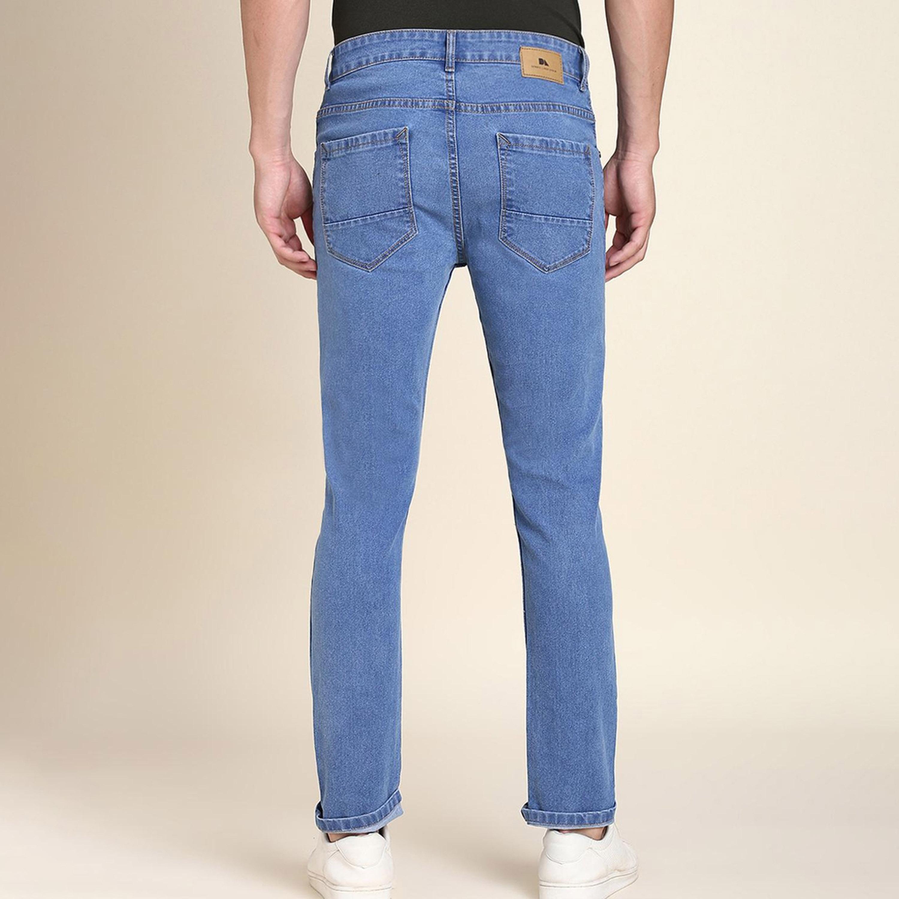 دينيس لينغو× ستايلي-  بنطال جينز خصر متوسط ناعم وسلس وقابل للتمدد-men-clothing-bottoms-jeans-image-4