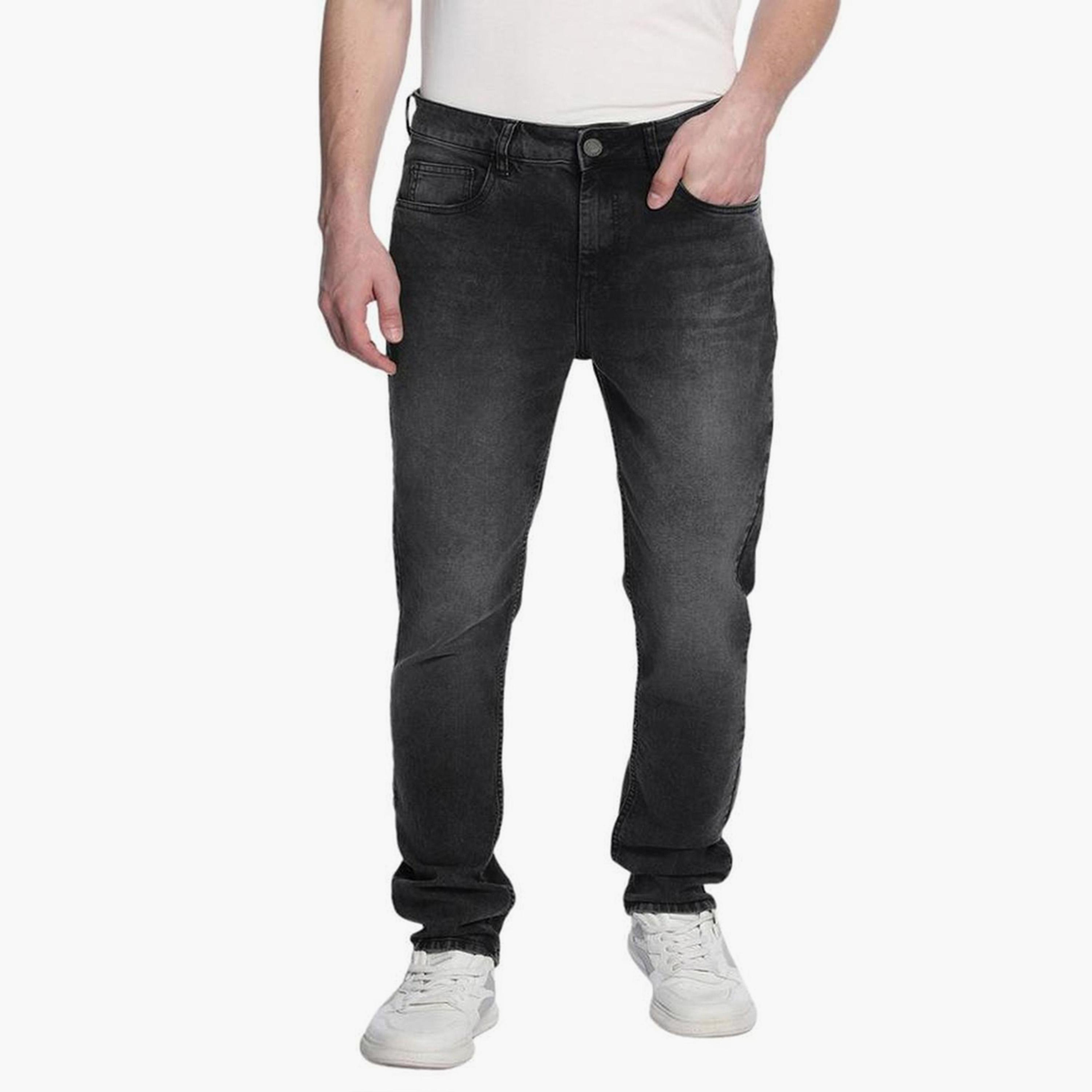 Dennis Lingo X Styli Slim Fit Mid-Rise Dark Shade Clean Look Stretchable Jeans-men-clothing-bottoms-jeans-image-3