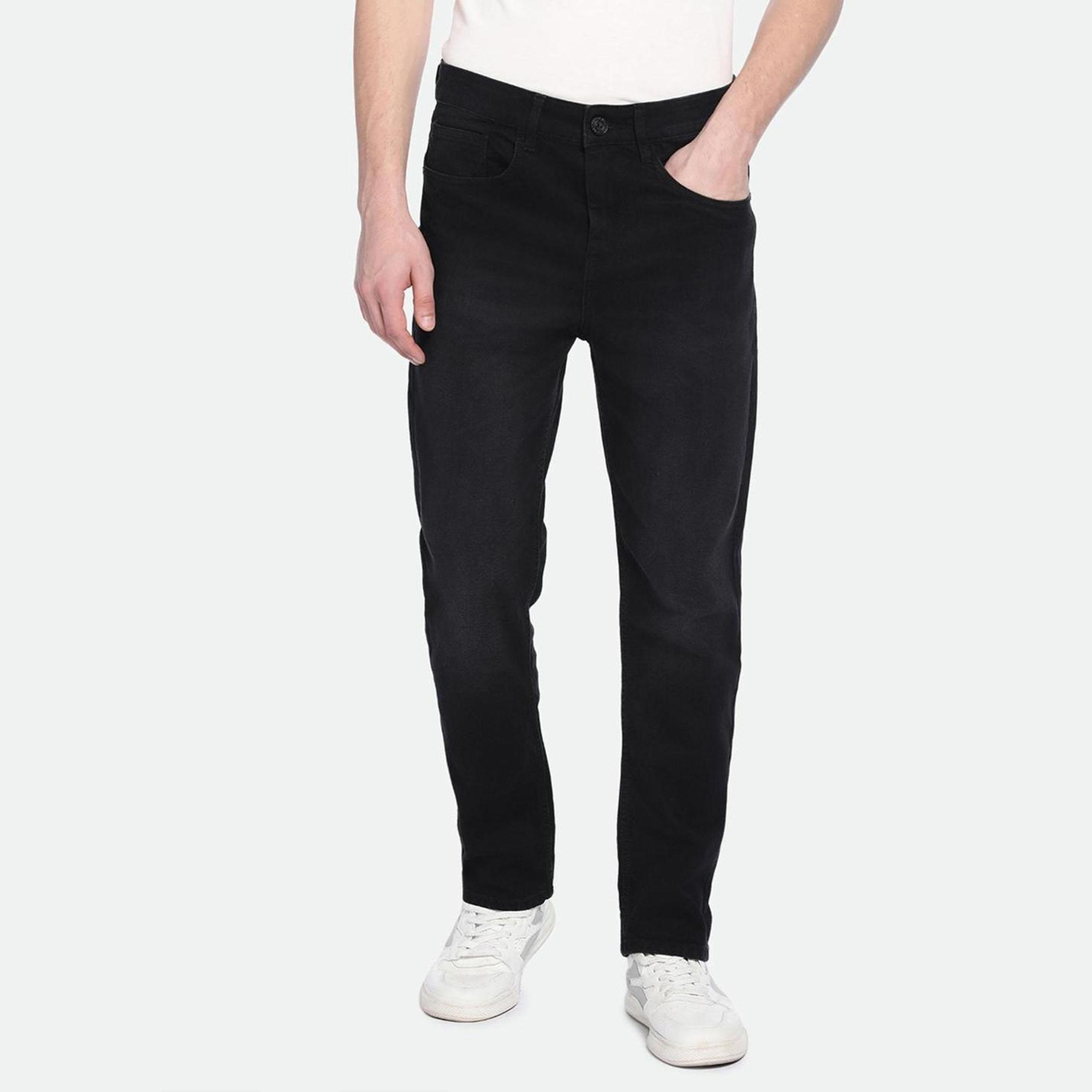 Dennis Lingo X Styli Straight Fit Mid-Rise Dark Shade Clean Look Stretchable Jeans-men-clothing-bottoms-jeans-image-1