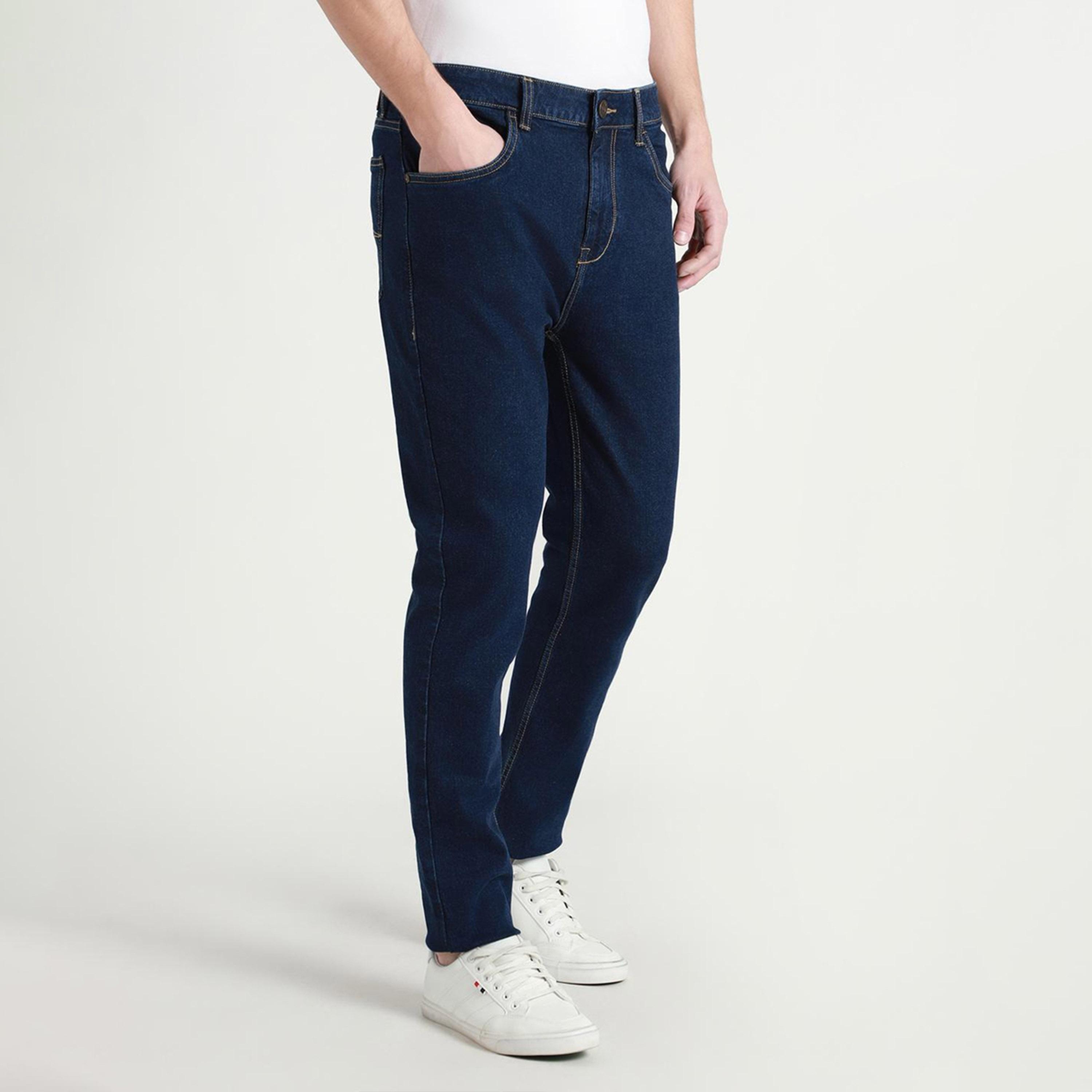 Dennis Lingo X Styli Clean Look Mid-Rise Cotton Tapered Fit Stretchable Jeans-men-clothing-bottoms-jeans-image-2