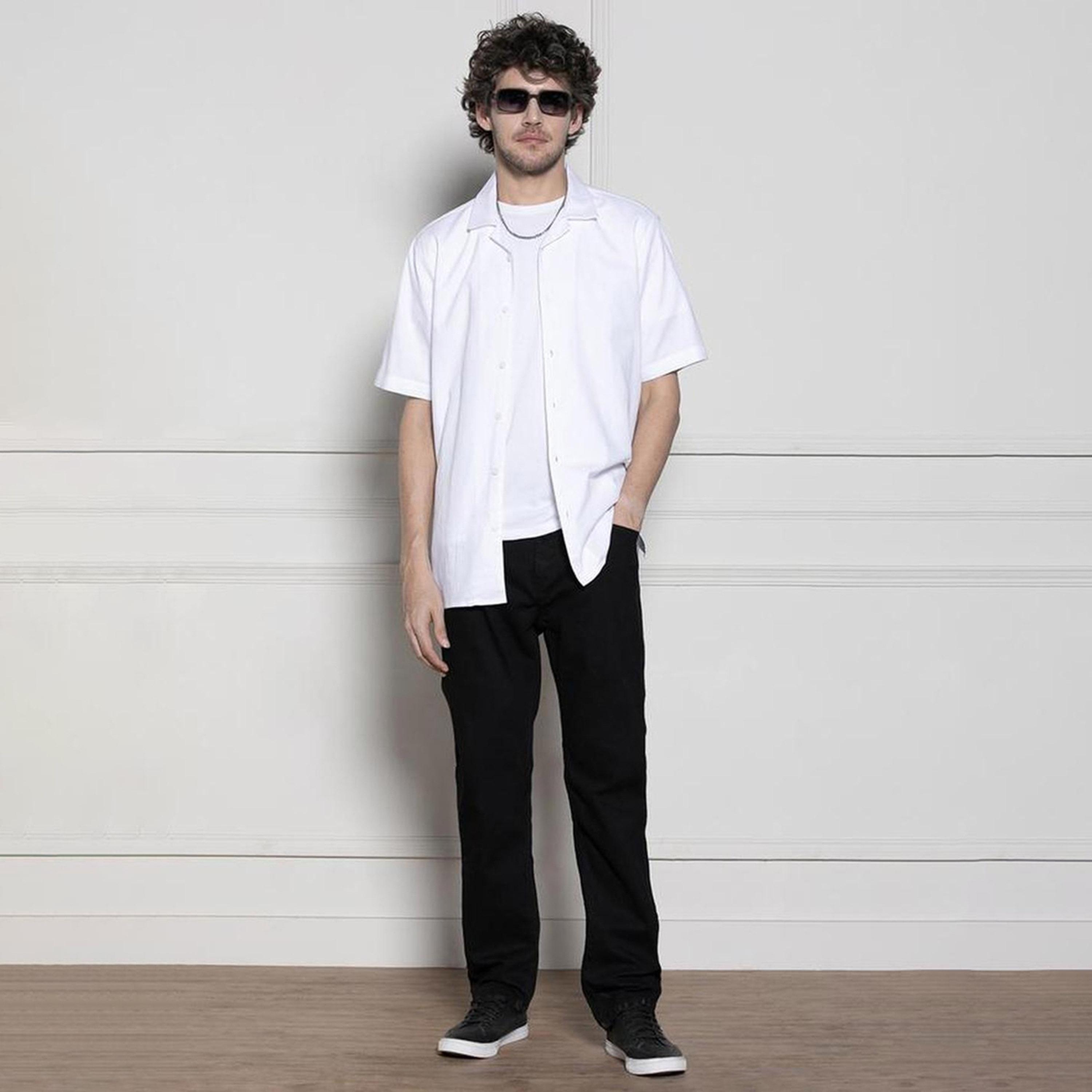 دينيس لينغو× ستايلي-  بنطال جينز مطاطي ذو مظهر مريح ونظيف-men-clothing-bottoms-jeans-image-2