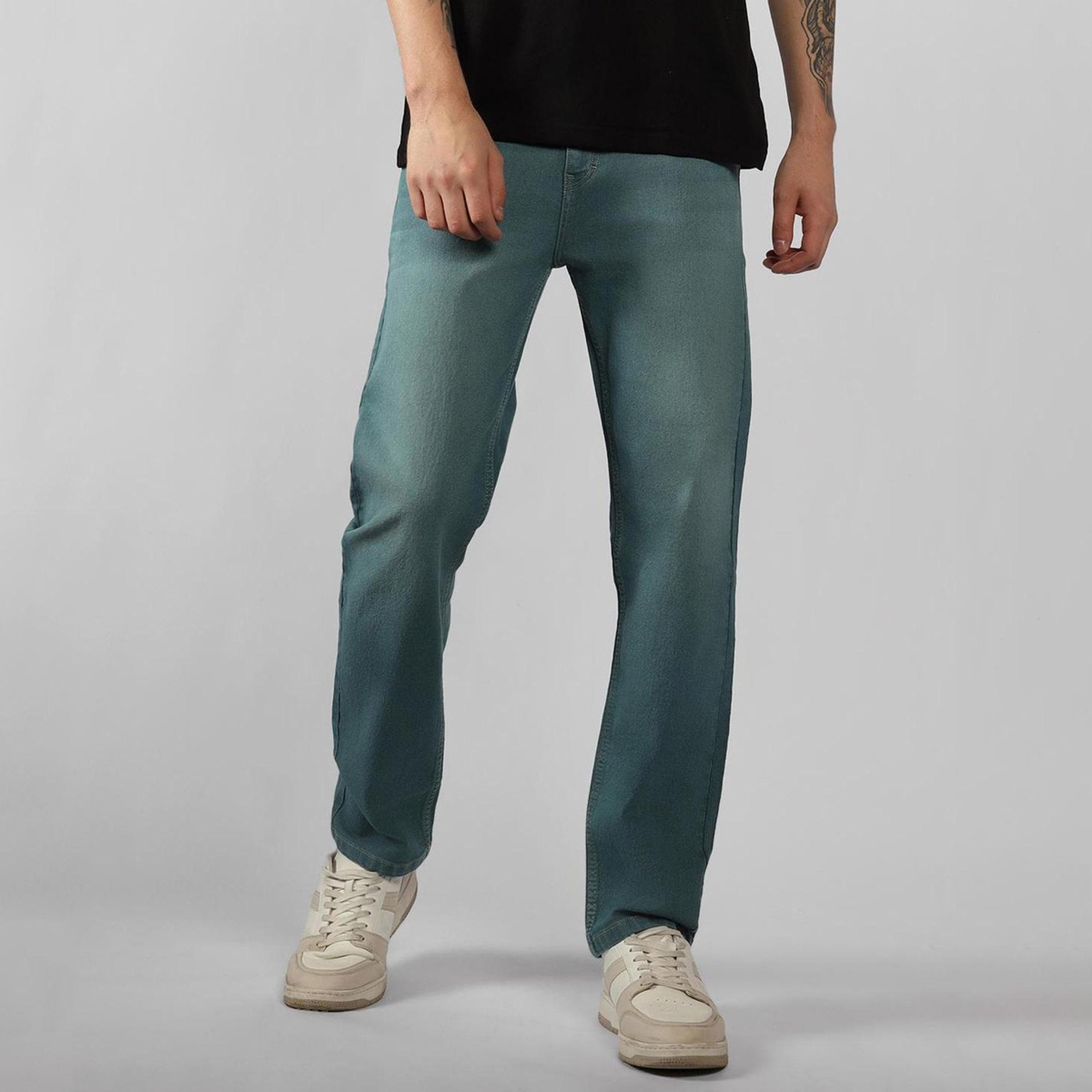 دينيس لينغو× ستايلي-  بنطال جينز مطاطي بقصة مريحة وخفيف الوزن-men-clothing-bottoms-jeans-image-4