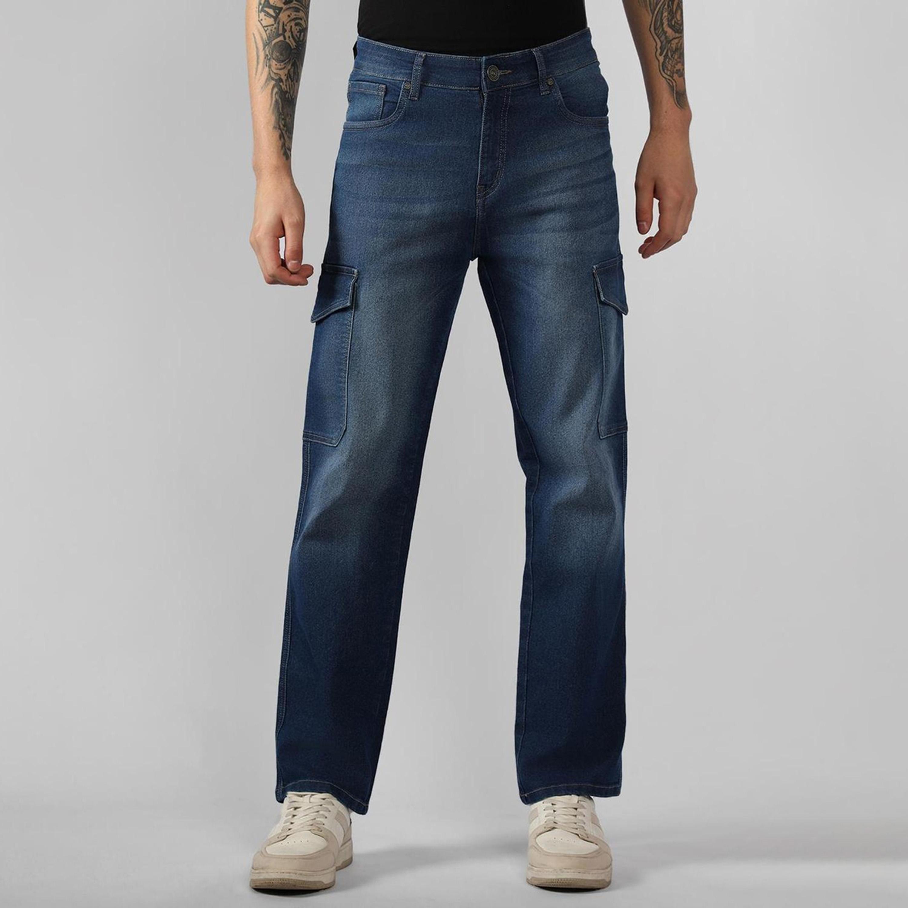 دينيس لينغو× ستايلي-  بنطال جينز مطاطي بقصة مريحة وخفيف الوزن-men-clothing-bottoms-jeans-image-3