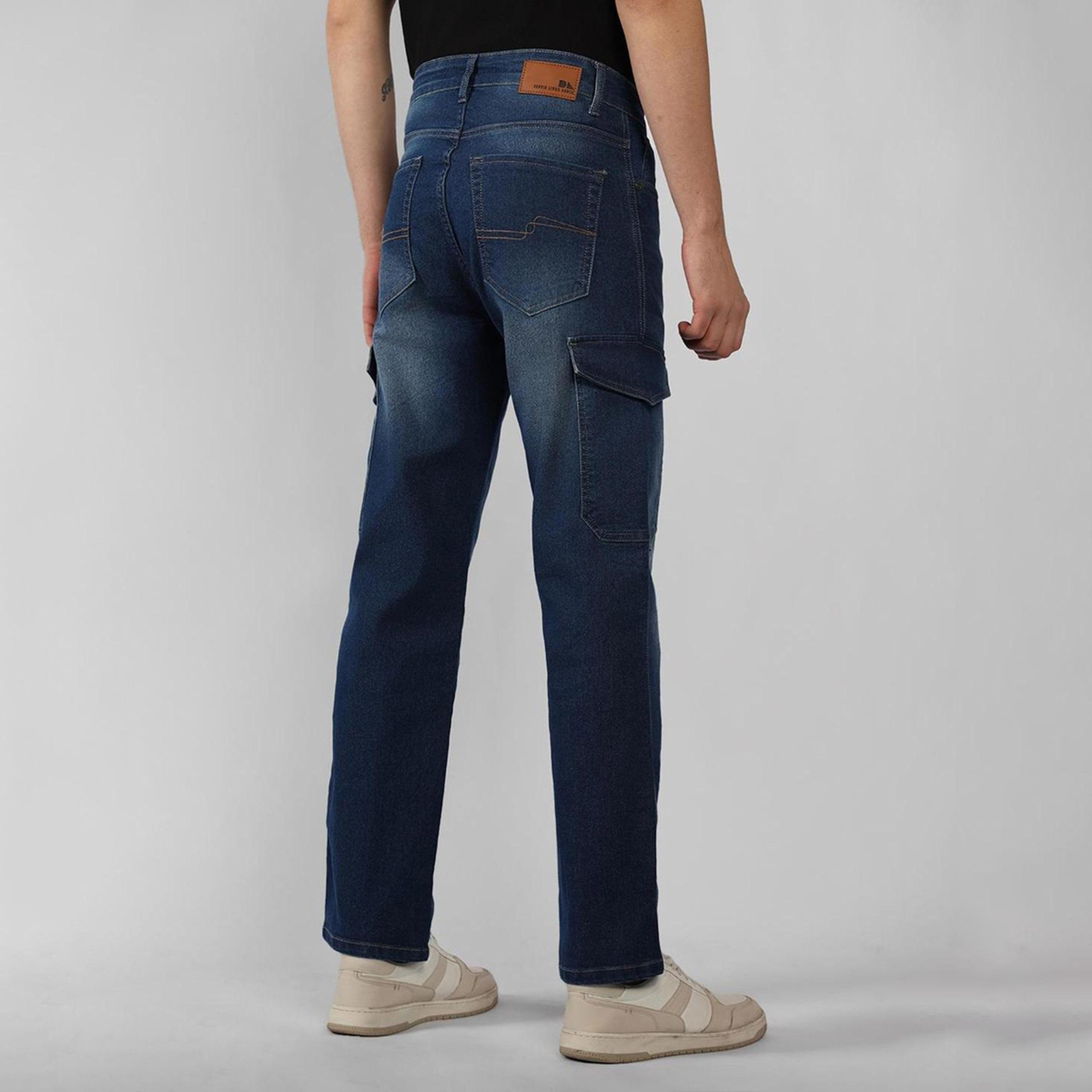 دينيس لينغو× ستايلي-  بنطال جينز مطاطي بقصة مريحة وخفيف الوزن-men-clothing-bottoms-jeans-image-4