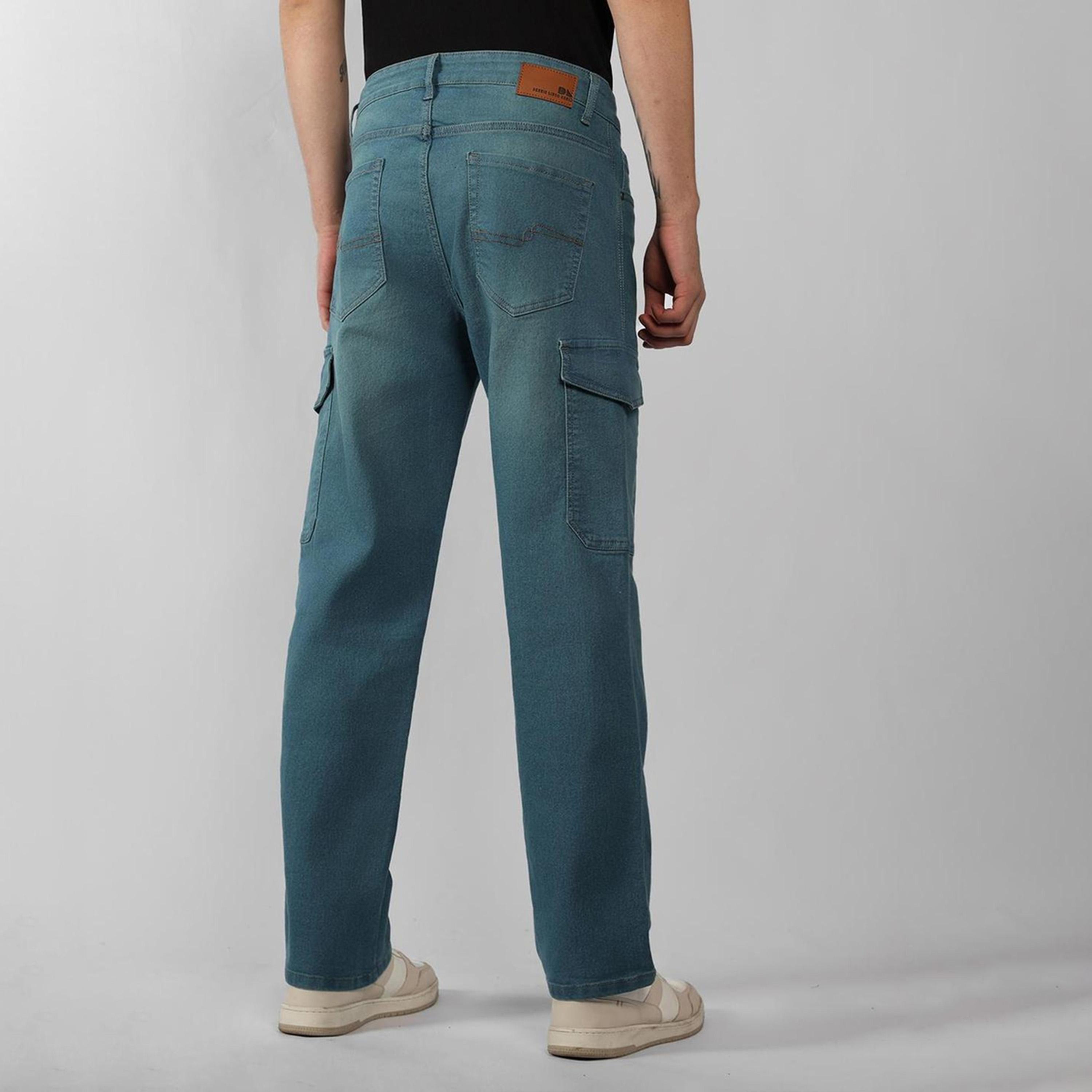 دينيس لينغو× ستايلي-  بنطال جينز قطني مطاطي خصر متوسط-men-clothing-bottoms-jeans-image-3