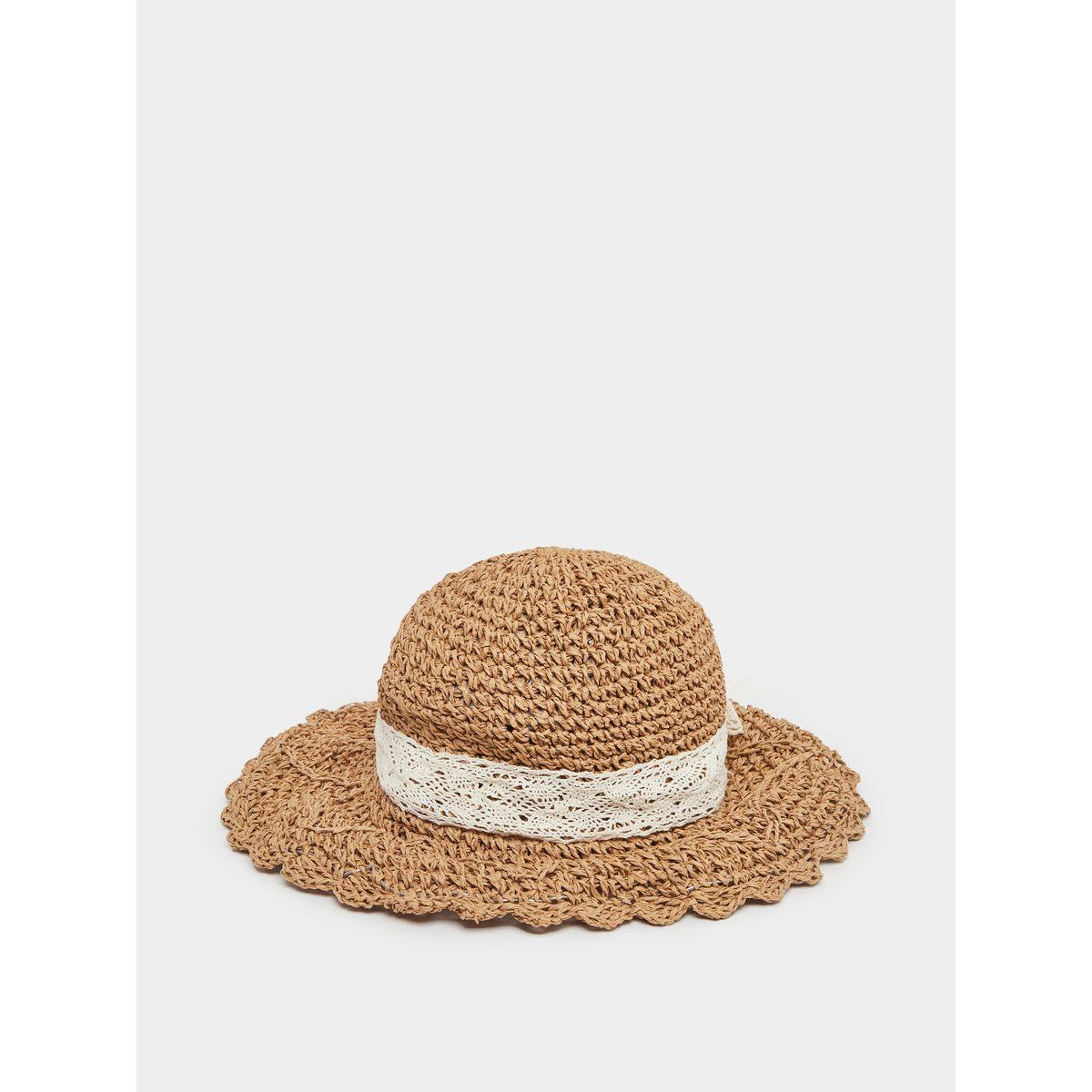 Styli Straw Hat with Lace Detail-women-clothingaccessories-capsandhats-image-1
