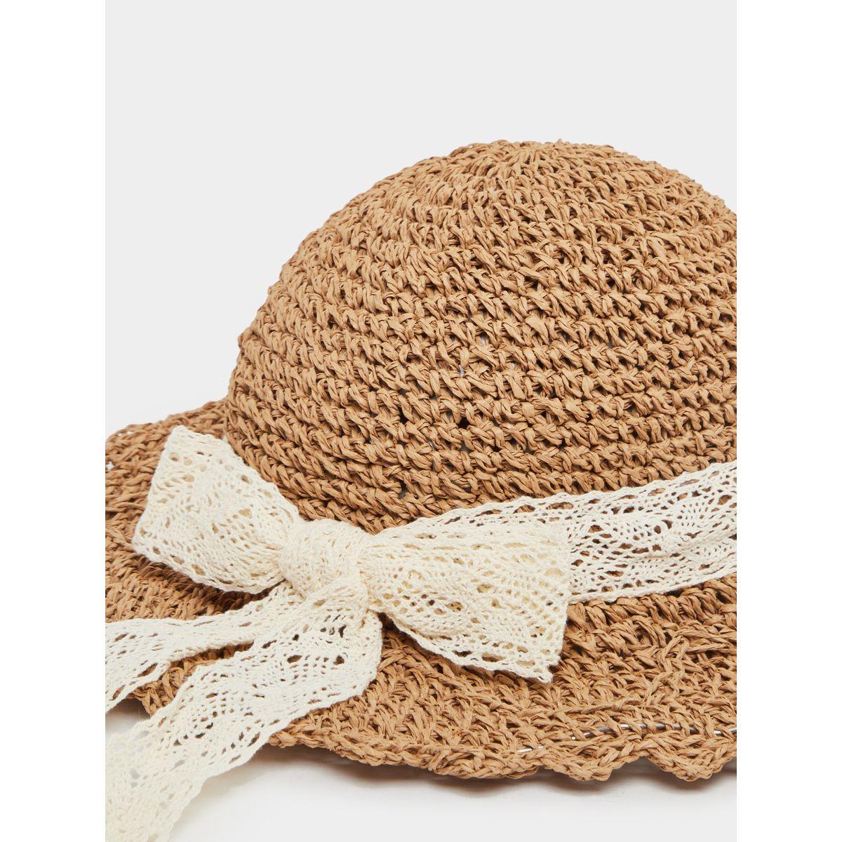 قبعة قش بتفاصيل دانتيل-women-clothingaccessories-capsandhats-image-2