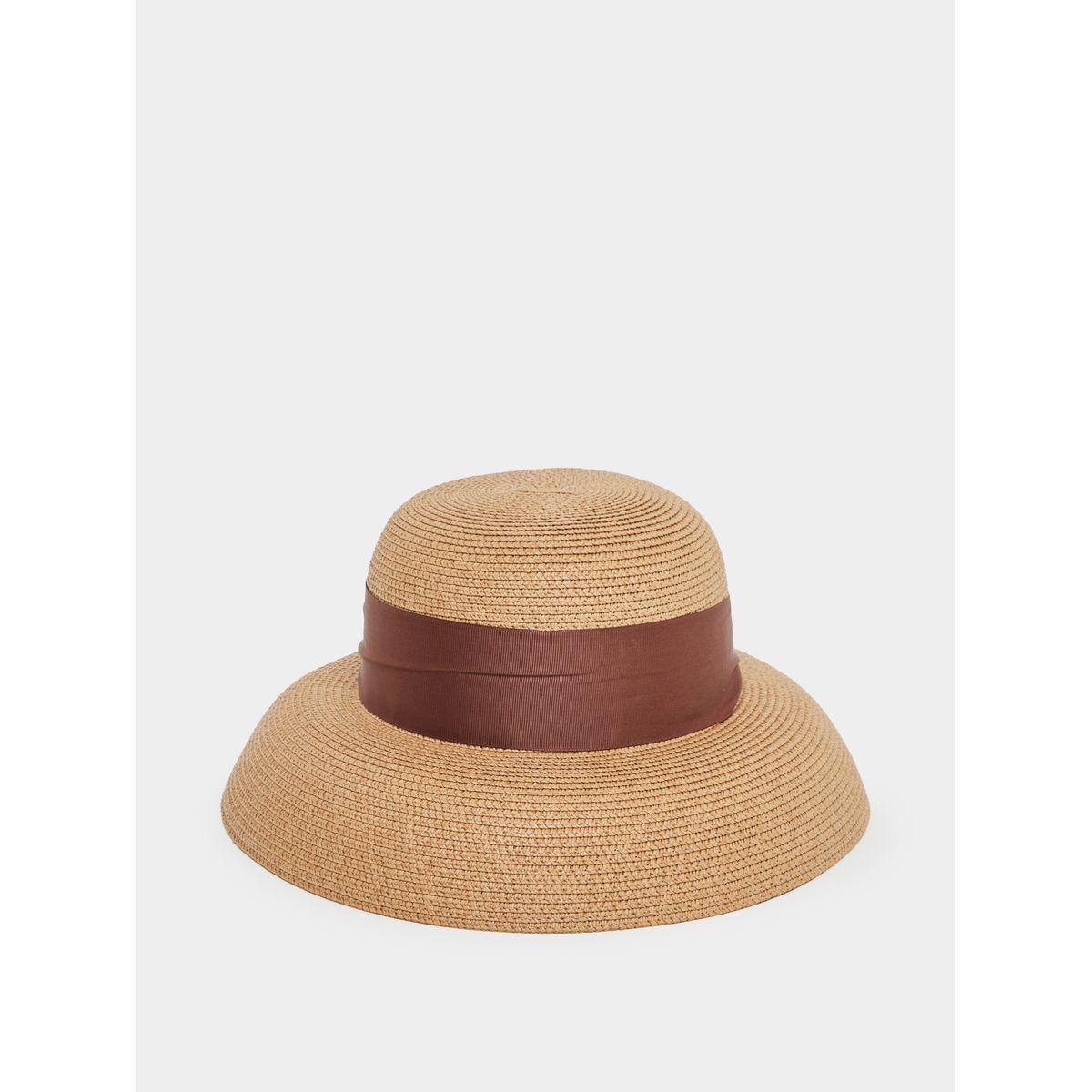 قبعة قش برباط ريبون-women-clothingaccessories-capsandhats-image-1
