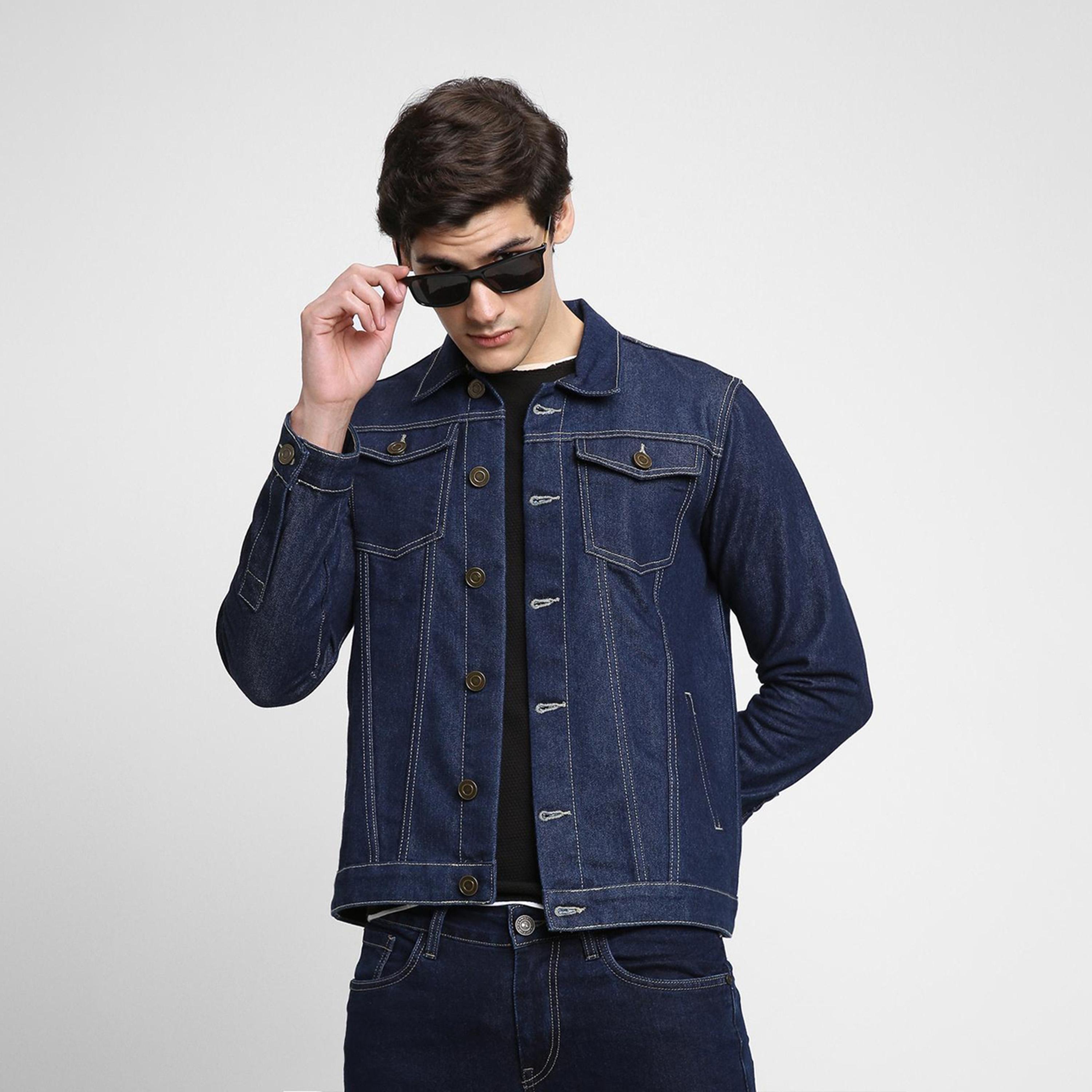 دينيس لينغو× ستايلي-  سترة جينز أزرق-men-clothing-jacketsandblazers-jackets-image-5