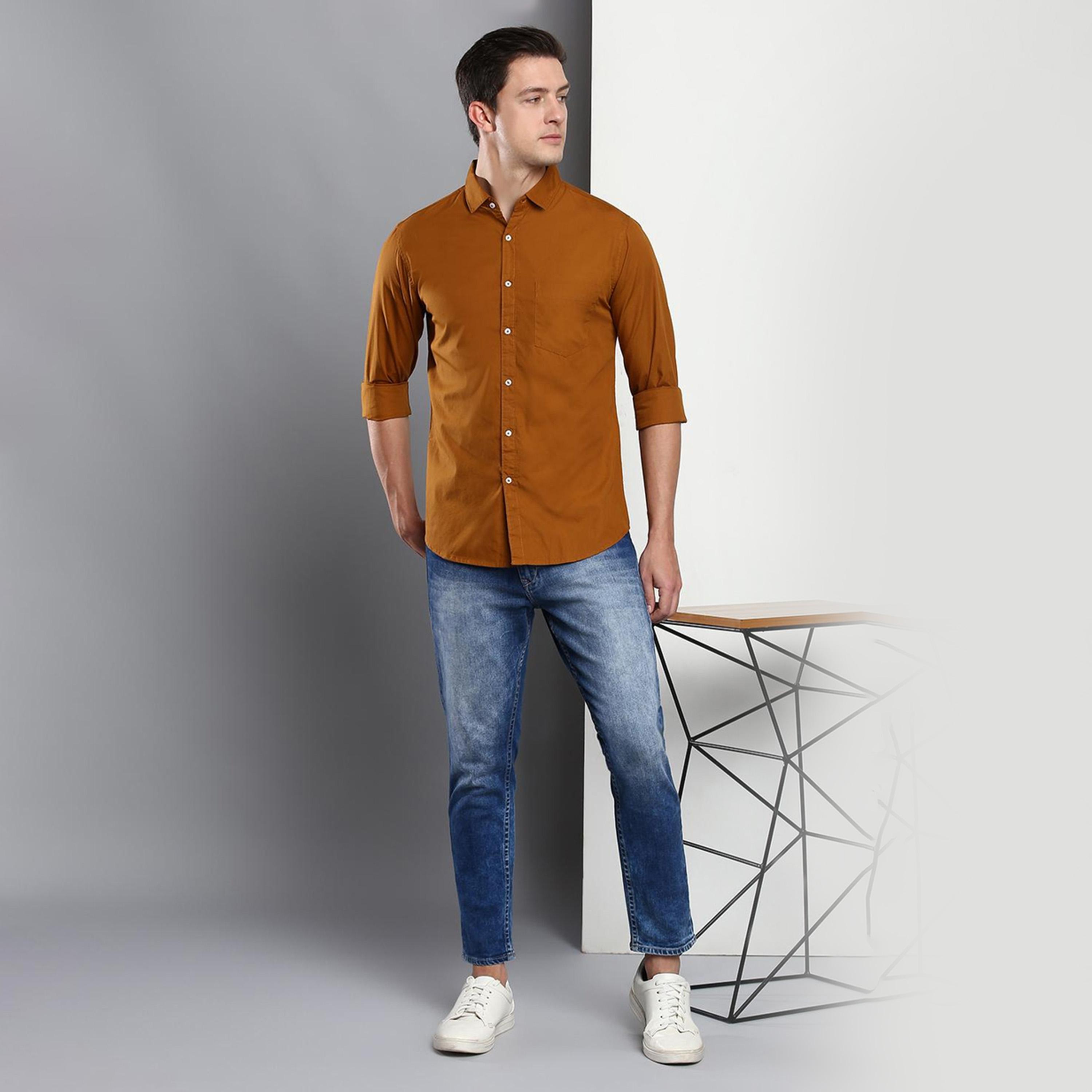 دينيس لينغو× ستايلي-  قميص كاجوال سادة-men-clothing-shirts-image-6