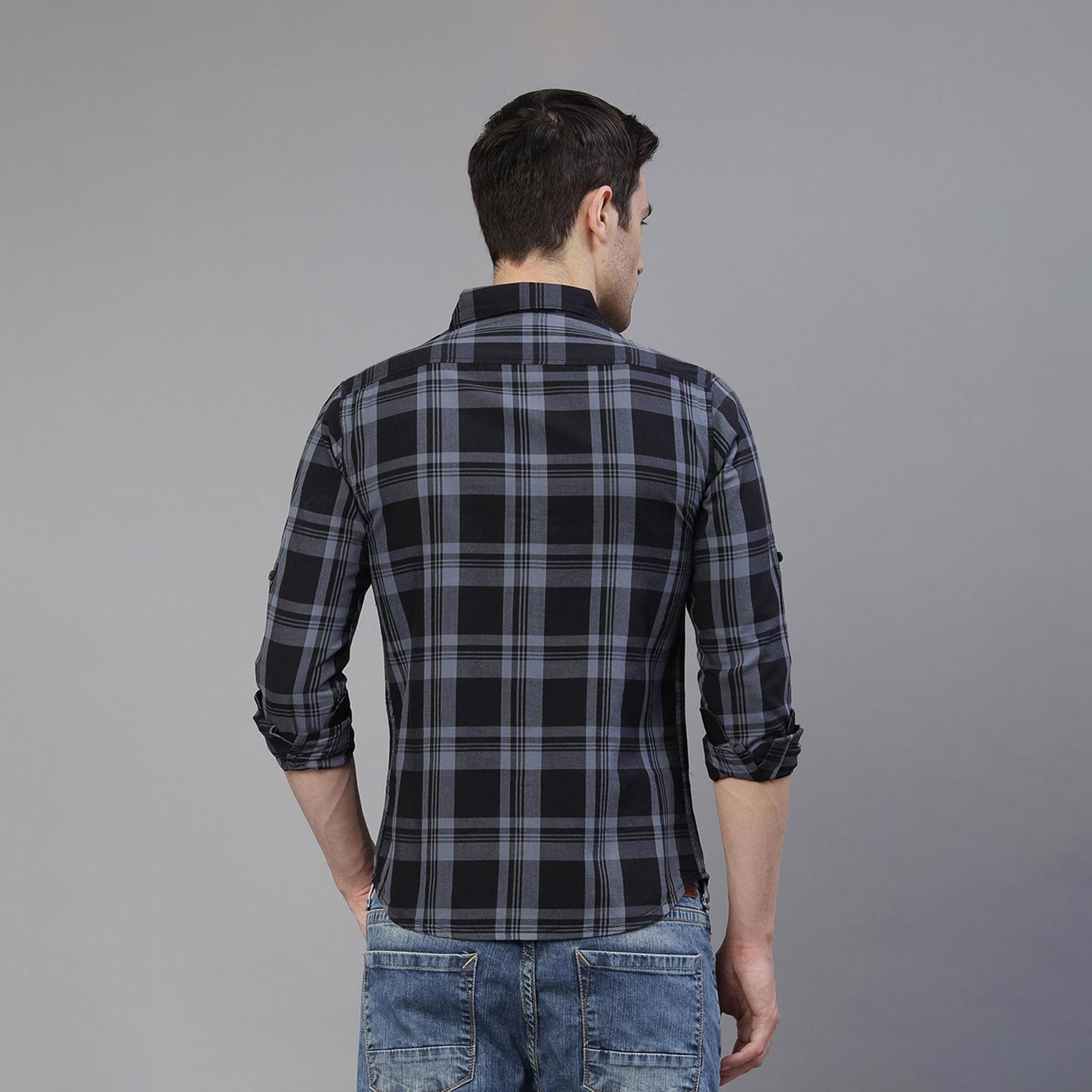 دينيس لينغو× ستايلي-  قميص كاجوال سادة-men-clothing-shirts-image-5