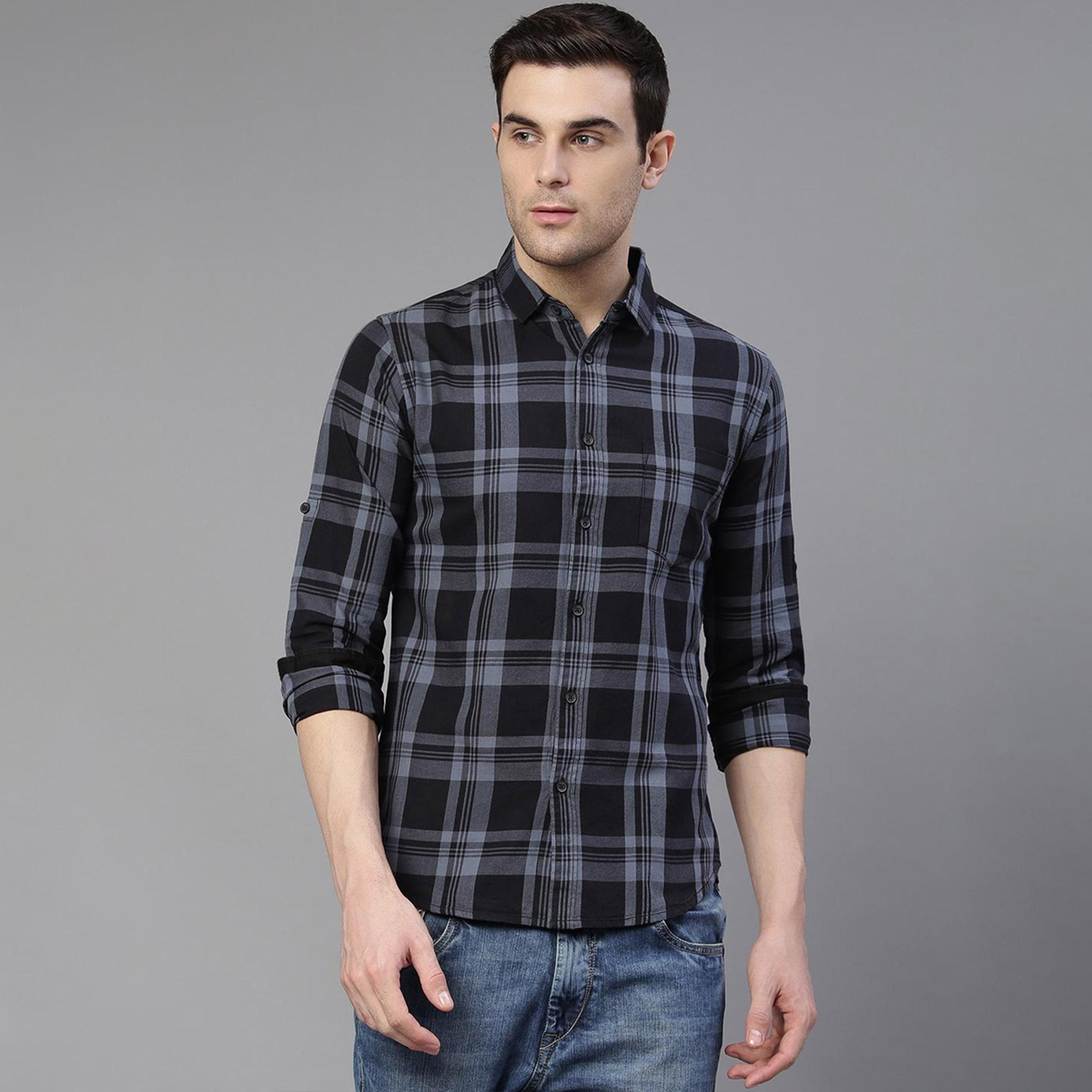 دينيس لينغو× ستايلي-  قميص كاجوال سادة-men-clothing-shirts-image-1
