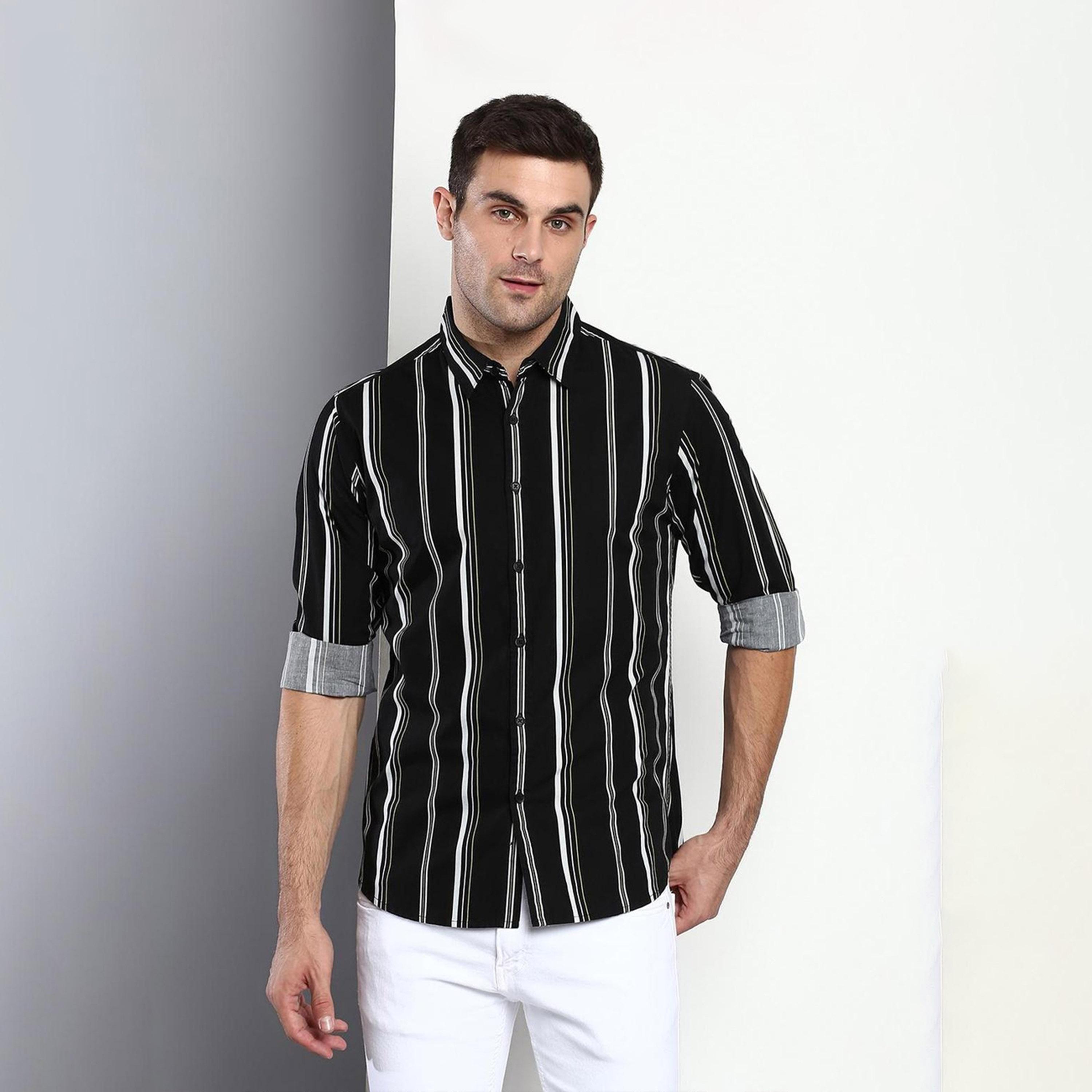 دينيس لينغو× ستايلي-  قميص كاجوال سادة-men-clothing-shirts-image-4