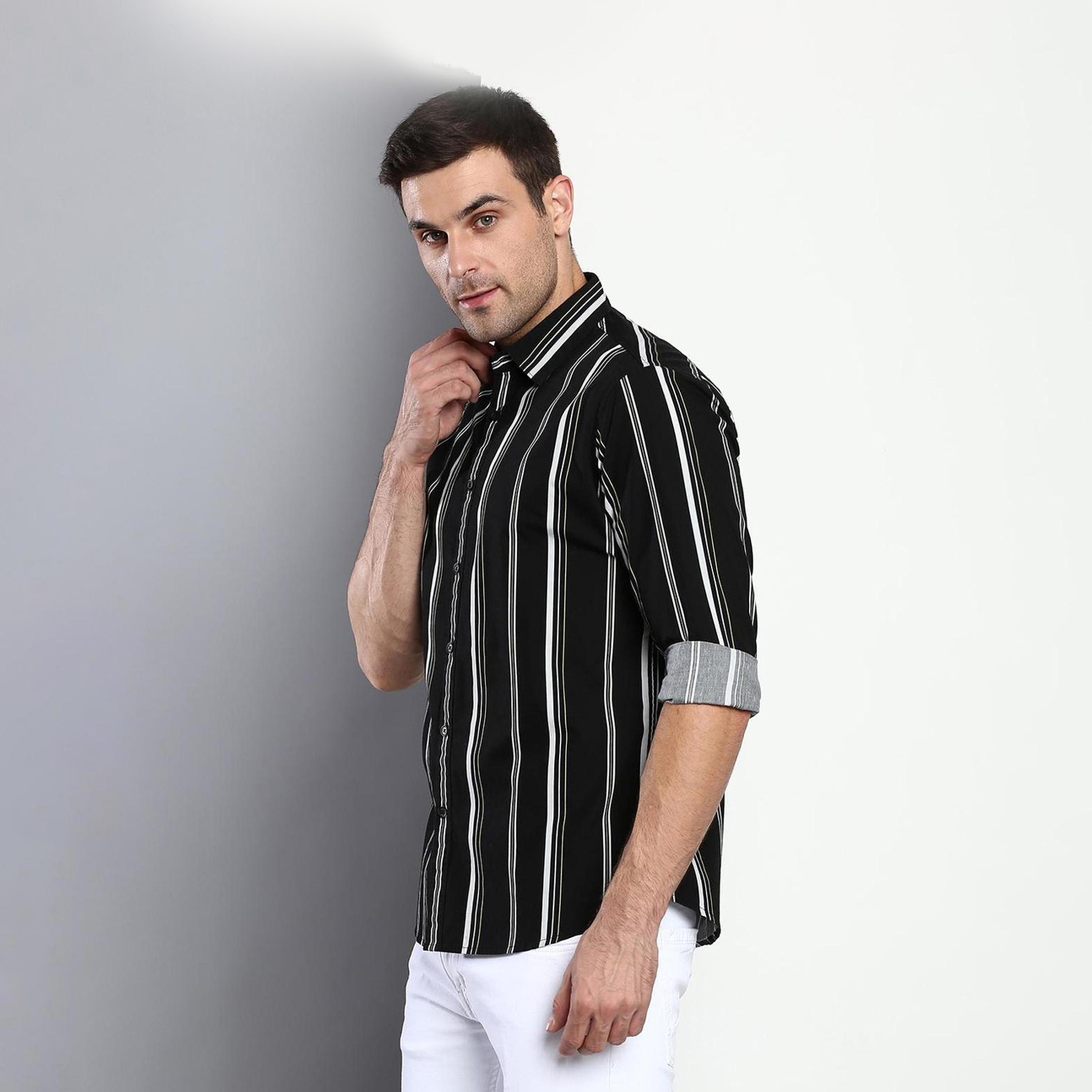 دينيس لينغو× ستايلي-  قميص كاجوال سادة-men-clothing-shirts-image-5