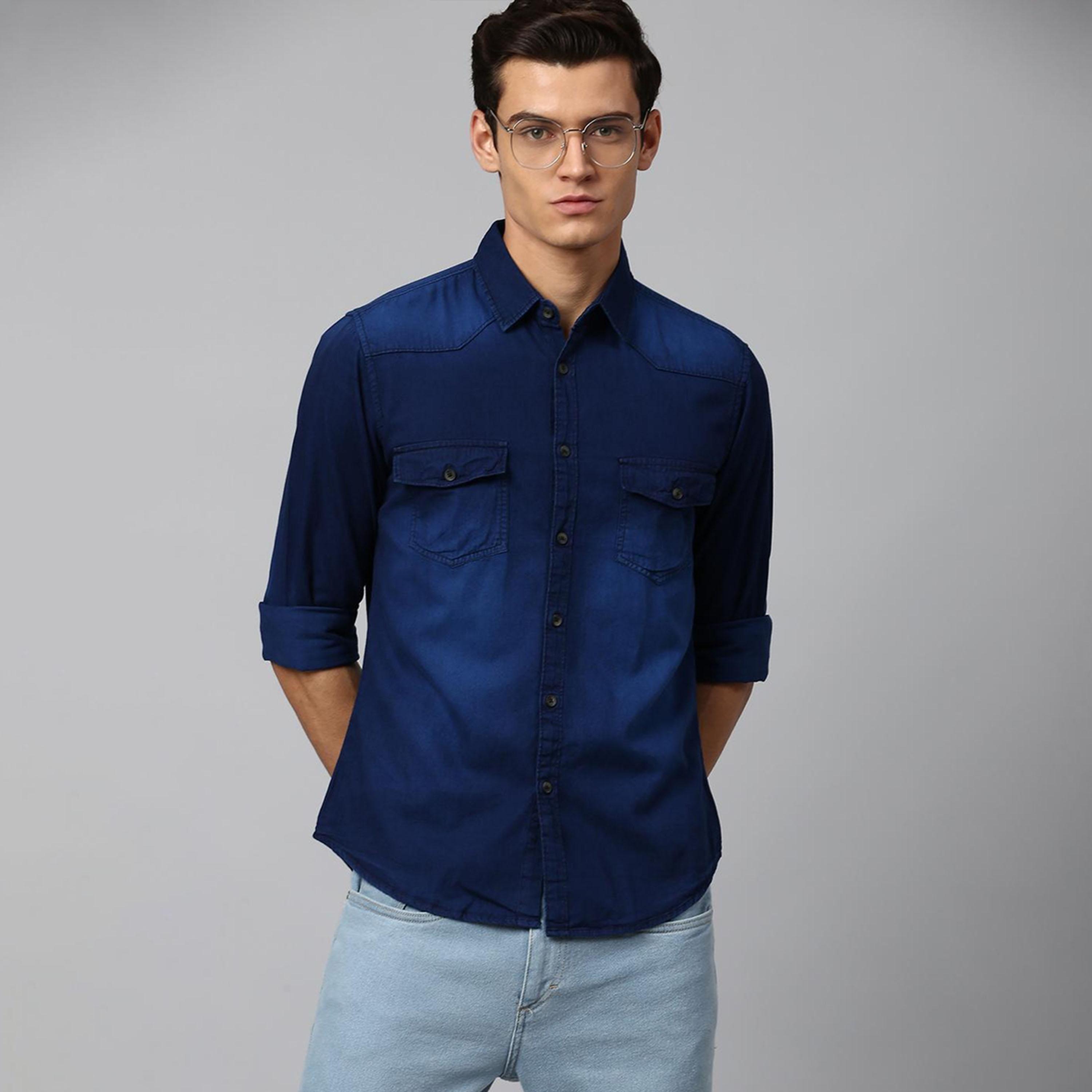 Dennis Lingo X Styli Solid Casual Spread Shirt-men-clothing-shirts-image-1