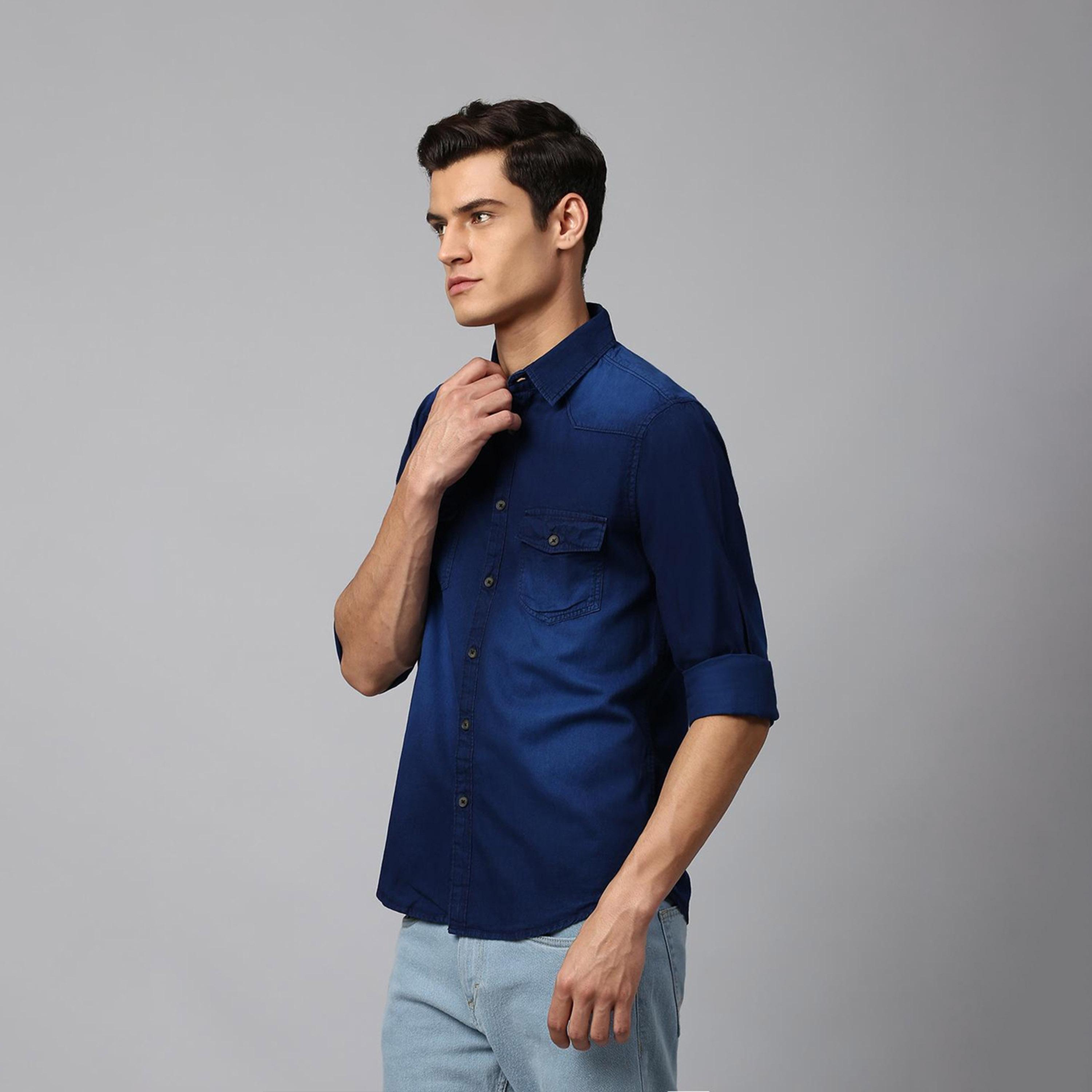 دينيس لينغو× ستايلي-  قميص كاجوال سادة-men-clothing-shirts-image-9