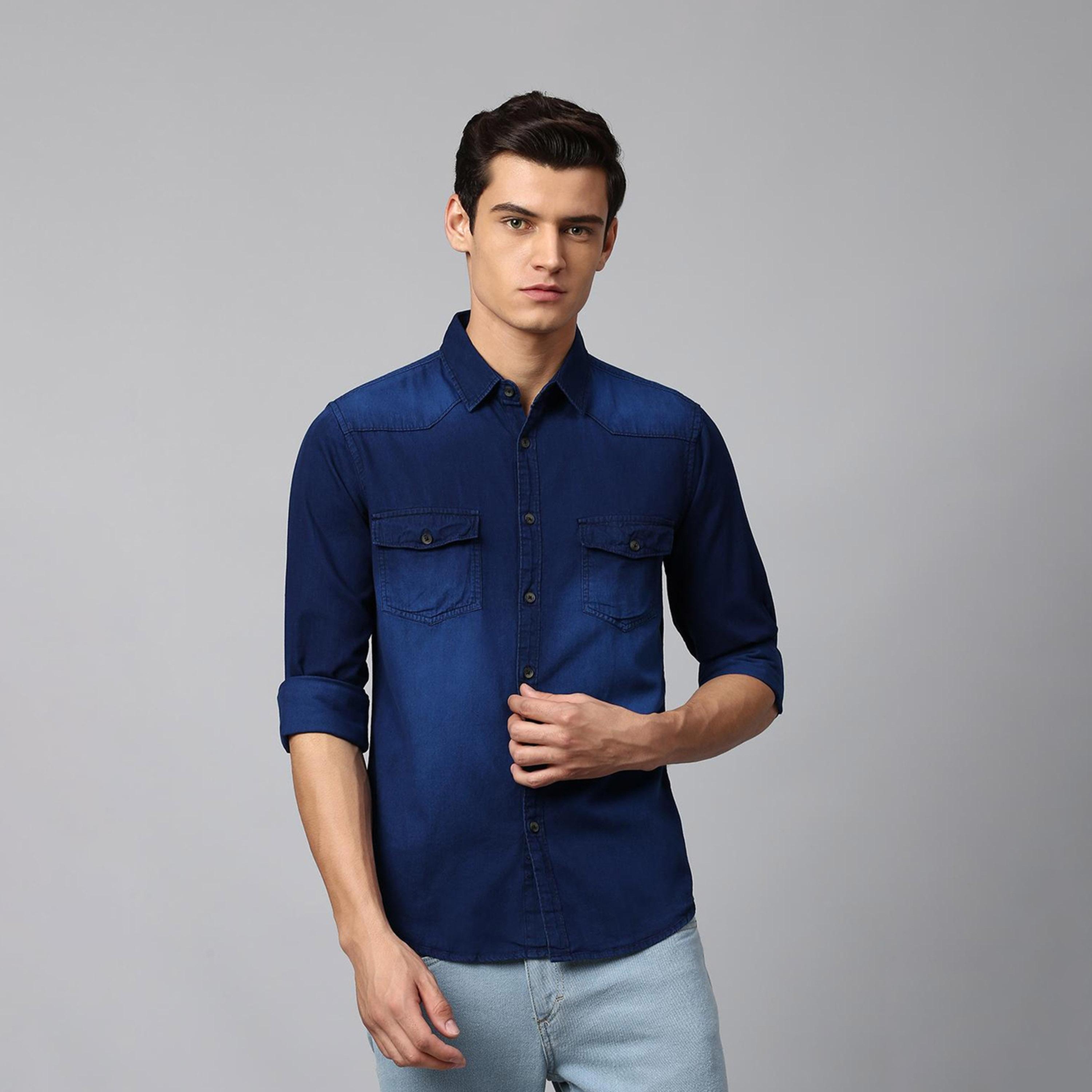 دينيس لينغو× ستايلي-  قميص كاجوال سادة-men-clothing-shirts-image-3