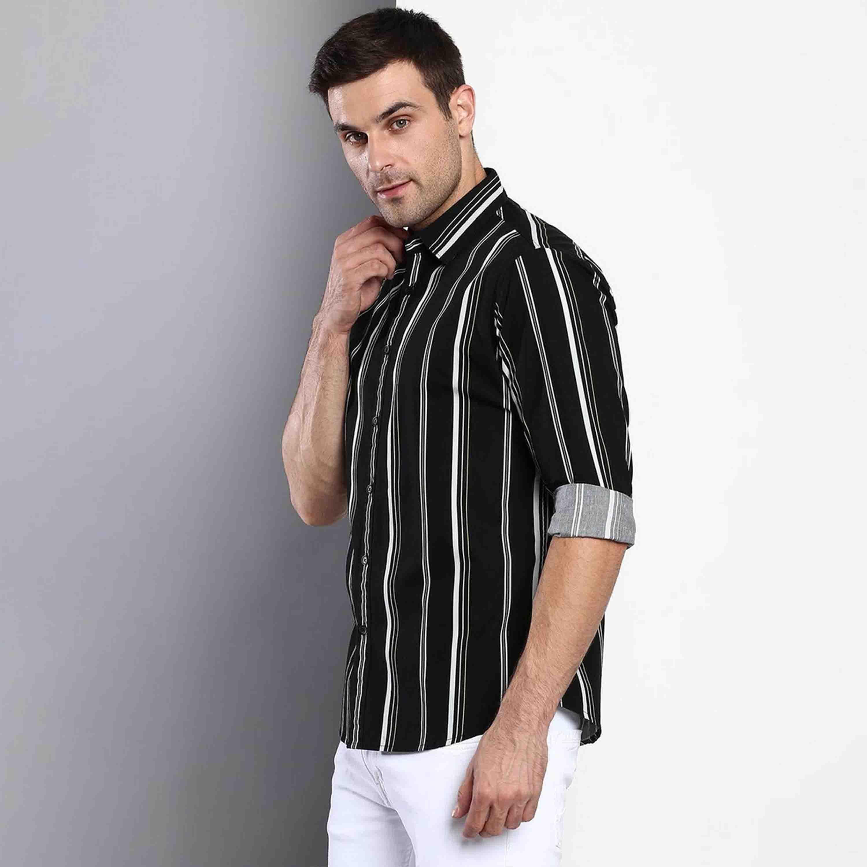 دينيس لينغو× ستايلي-  قميص كاجوال سادة-men-clothing-shirts-image-3