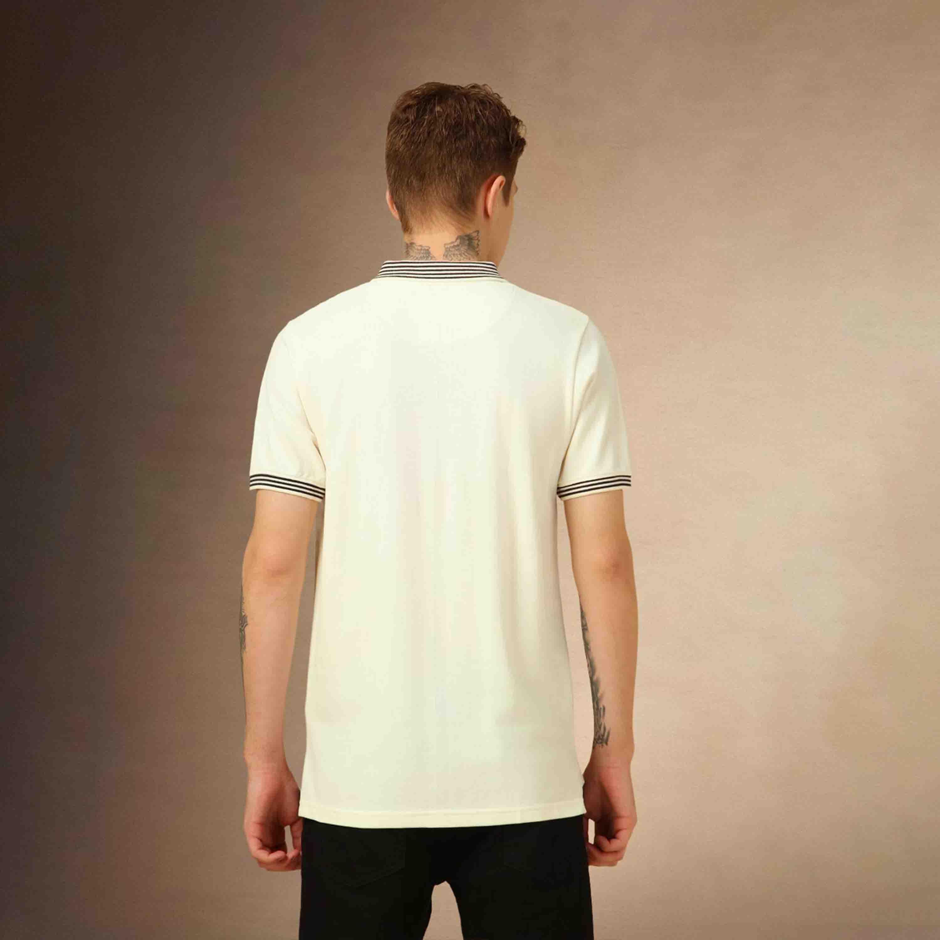 دينيس لينغو× ستايلي-  تي شيرت قطن ياقة بولو سادة-men-clothing-tshirtsandpolos-tshirts-image-3