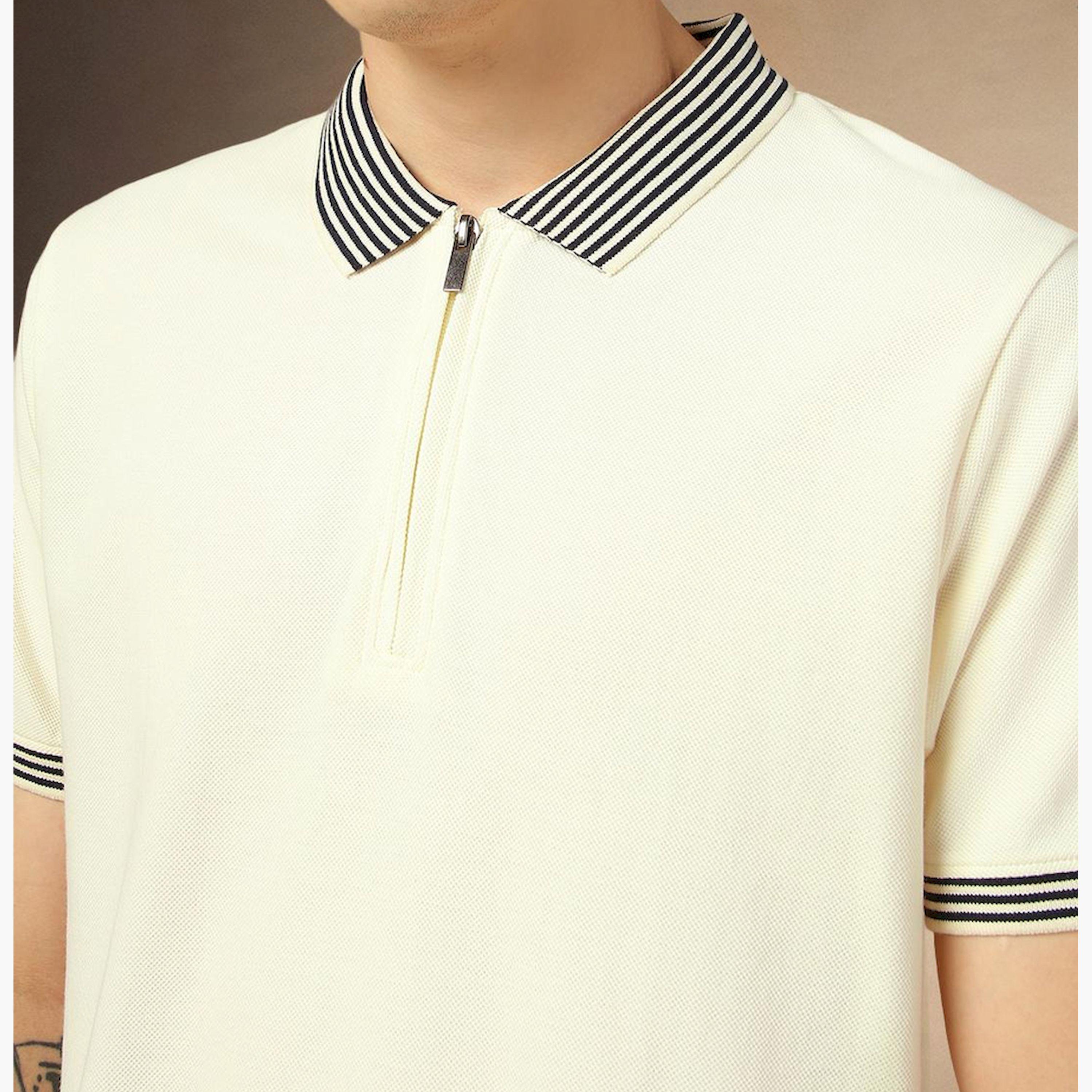 دينيس لينغو× ستايلي-  تي شيرت قطن ياقة بولو سادة-men-clothing-tshirtsandpolos-tshirts-image-4