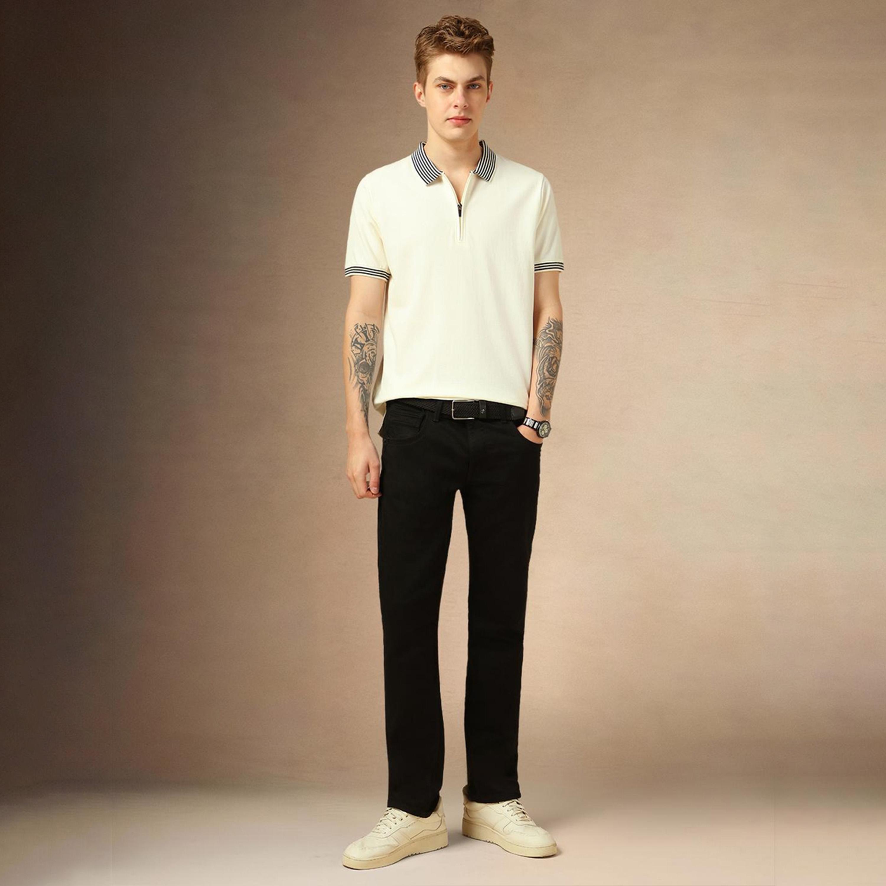 Dennis Lingo X Styli Solid Polo Collar Cotton T-shirt-men-clothing-tshirtsandpolos-tshirts-image-5