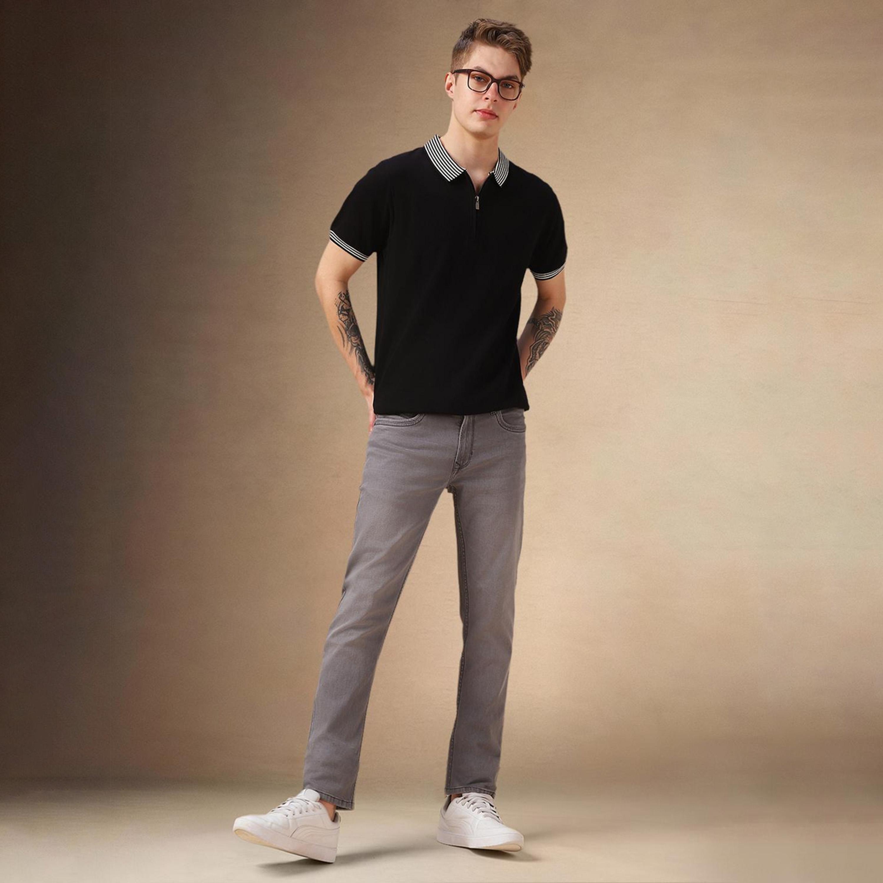 Dennis Lingo X Styli Solid Polo Collar Cotton T-shirt-men-clothing-tshirtsandpolos-tshirts-image-5