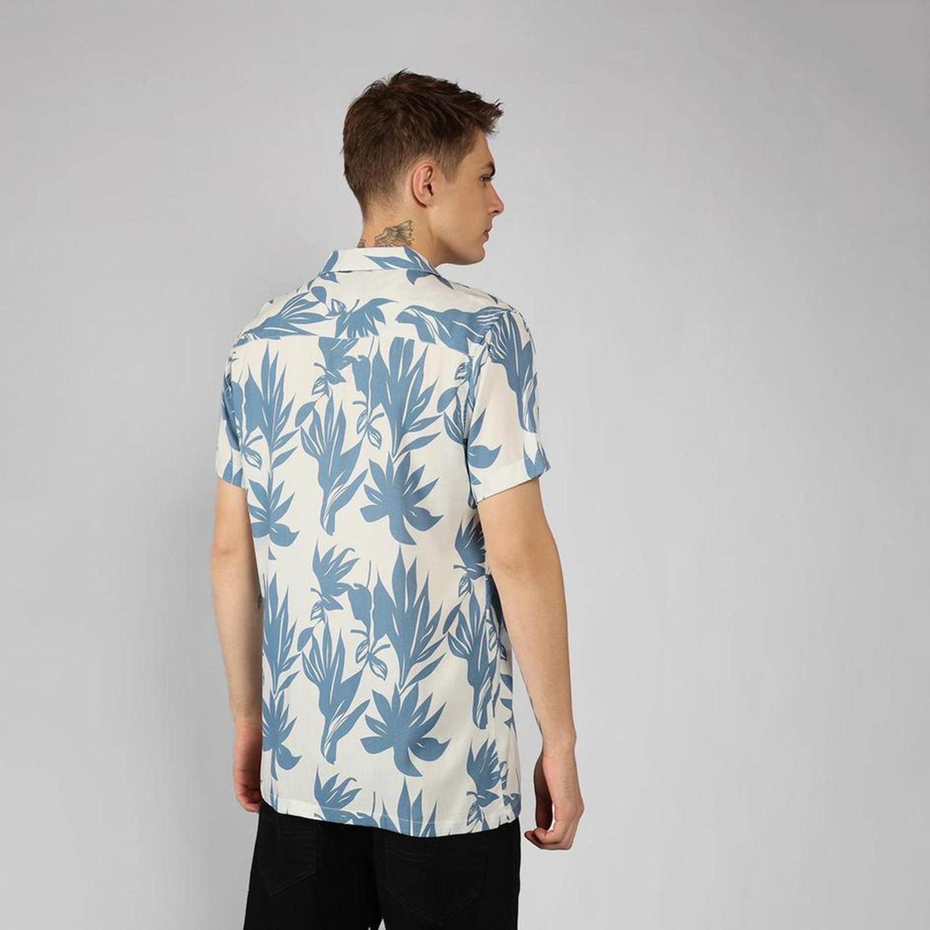 Dennis Lingo X Styli Floral Printed Cuban Collar Relaxed Fit Casual Shirt-men-clothing-shirts-image-1