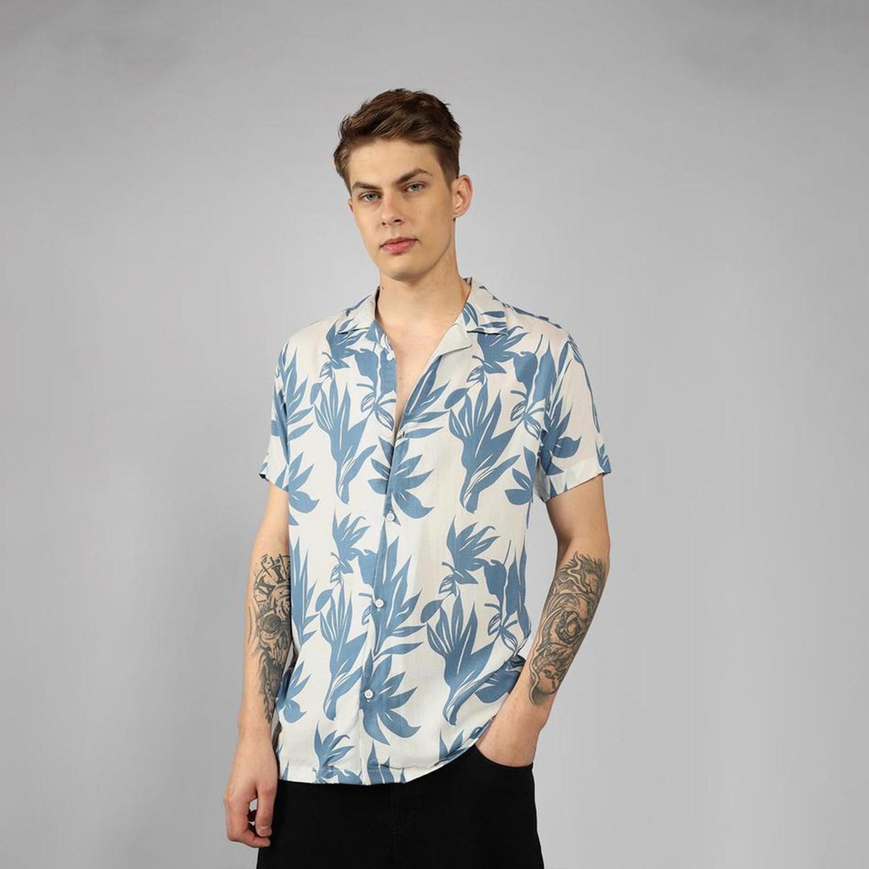 Dennis Lingo X Styli Floral Printed Cuban Collar Relaxed Fit Casual Shirt-men-clothing-shirts-image-3
