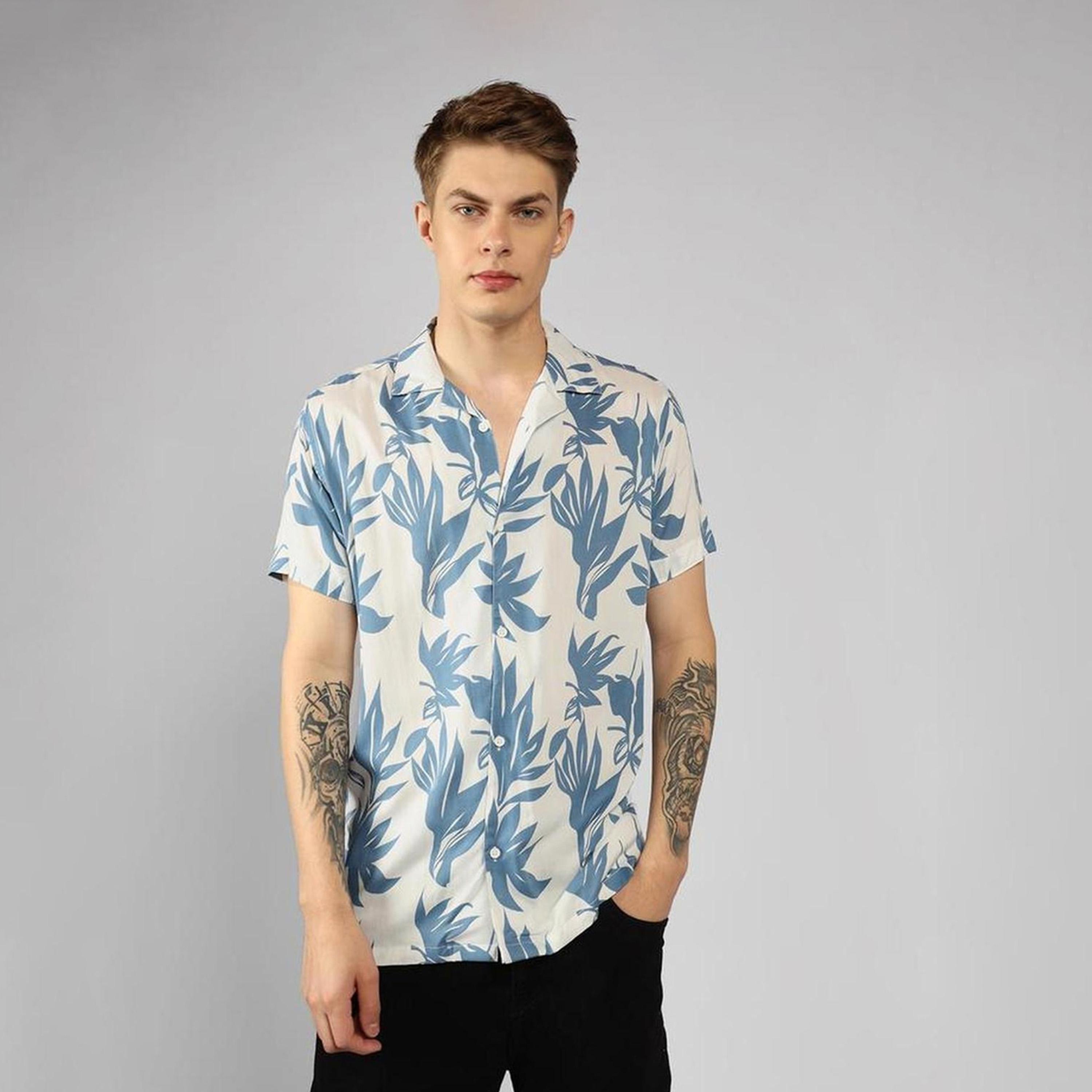 Dennis Lingo X Styli Floral Printed Cuban Collar Relaxed Fit Casual Shirt-men-clothing-shirts-image-5