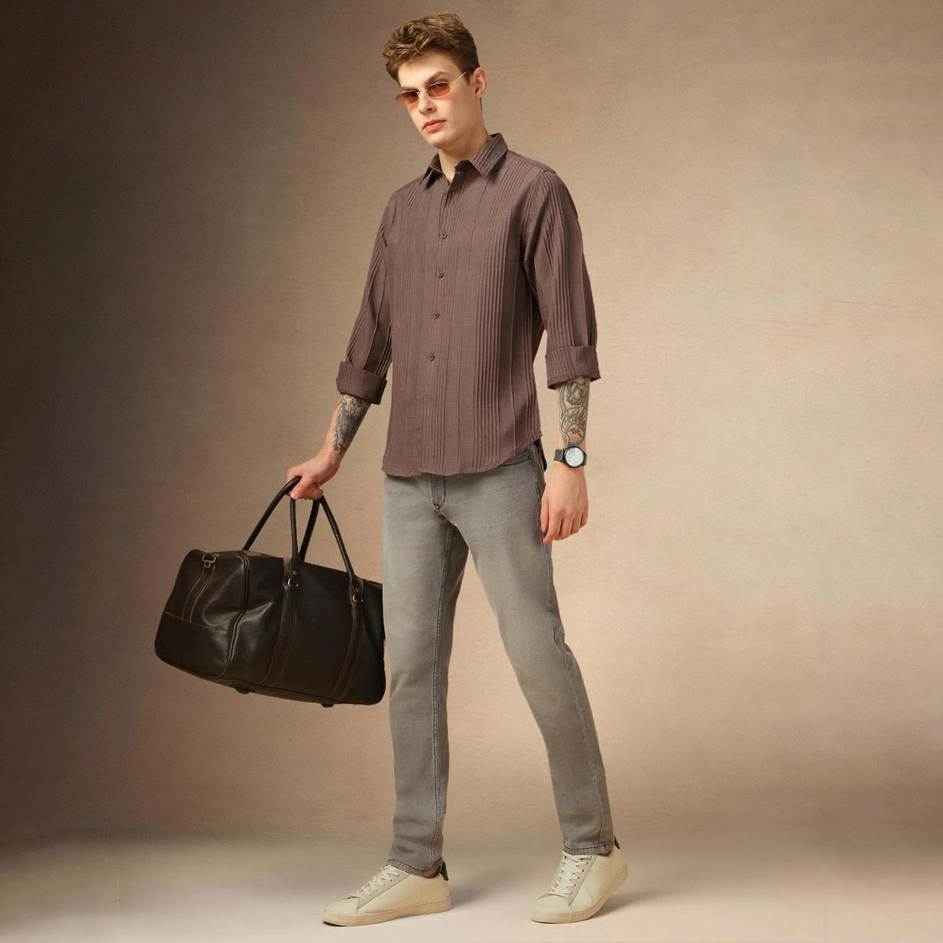 Dennis Lingo X Styli Classic Relaxed Fit Textured Spread Collar Casual Shirt-men-clothing-shirts-image-3