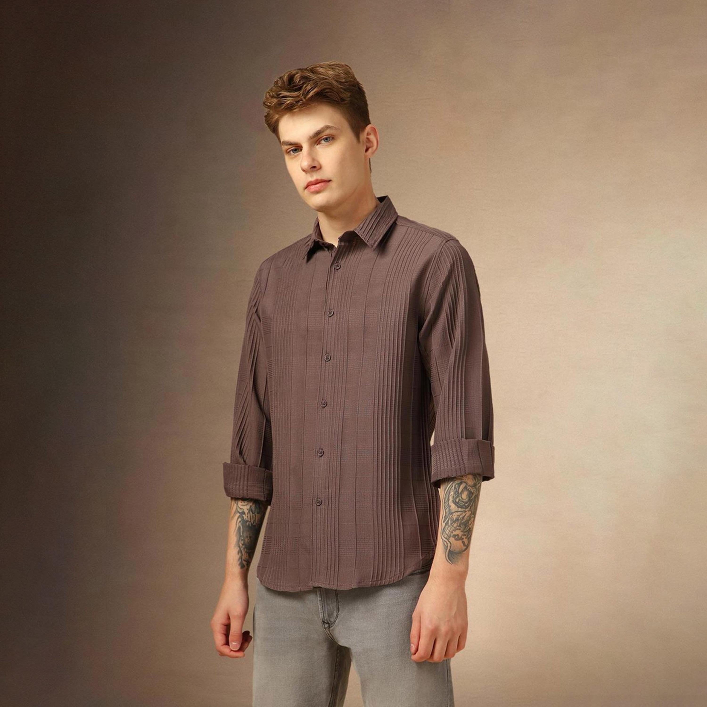 Dennis Lingo X Styli Classic Relaxed Fit Textured Spread Collar Casual Shirt-men-clothing-shirts-image-4