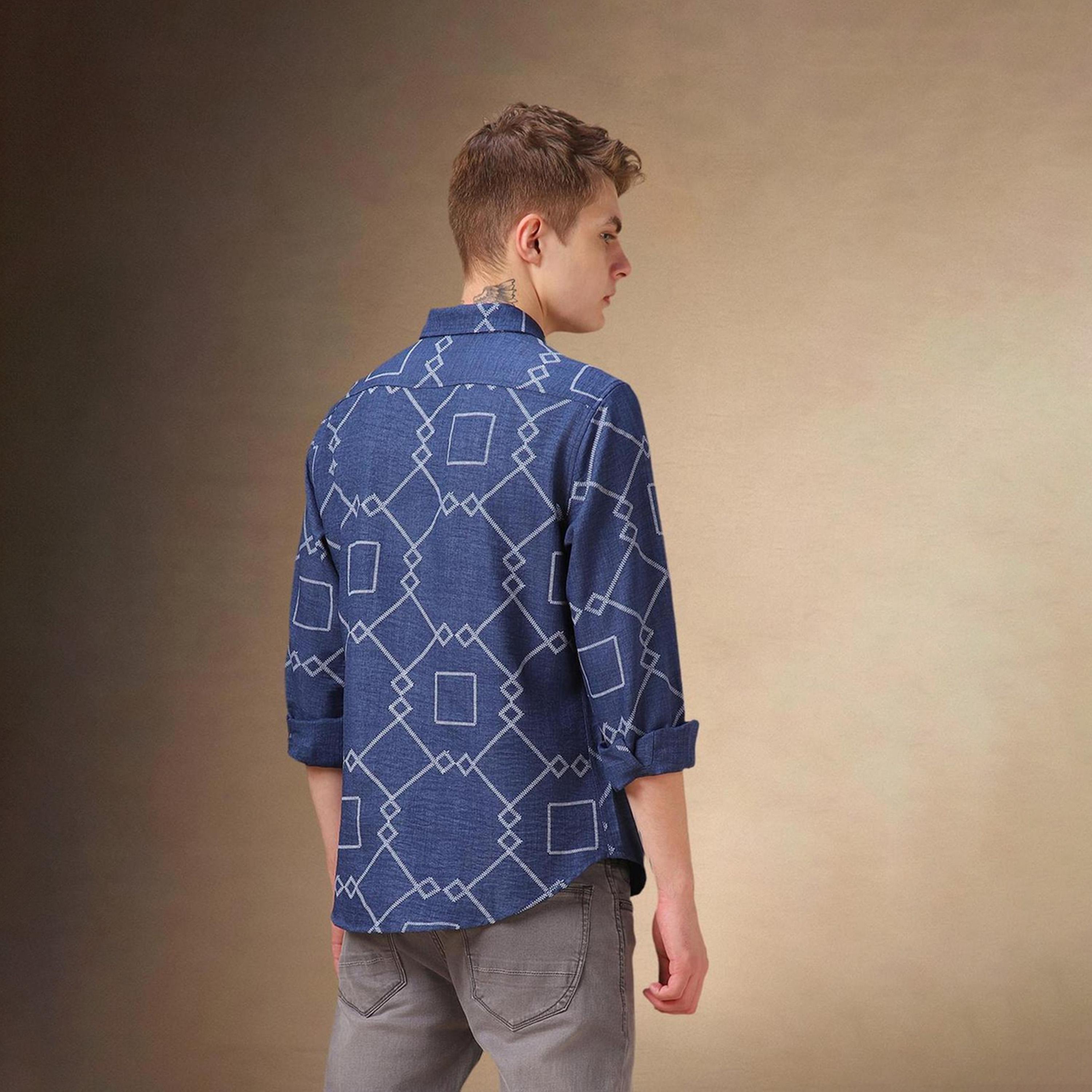 Dennis Lingo X Styli Men Spread Collar Geometric Printed Relaxed Fit Casual Shirt-men-clothing-shirts-image-3
