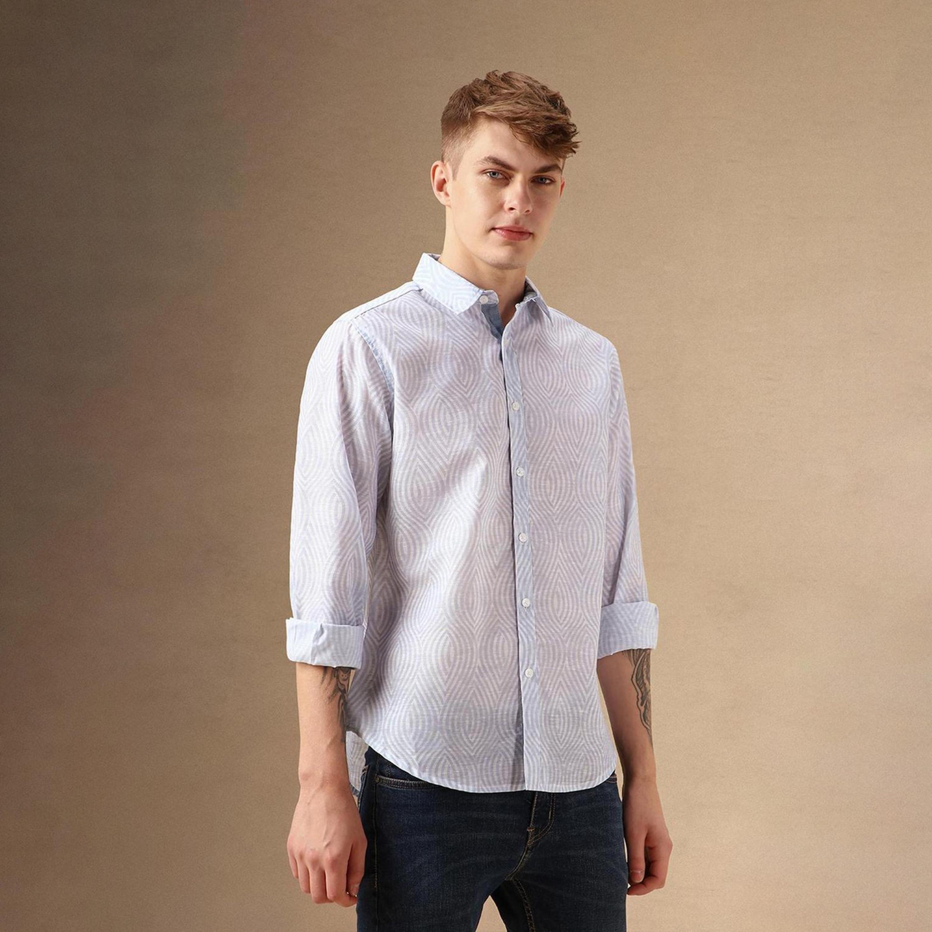 Dennis Lingo X Styli Men Smart Spread Collar Abstract Printed Cotton Casual Shirt-men-clothing-shirts-image-6