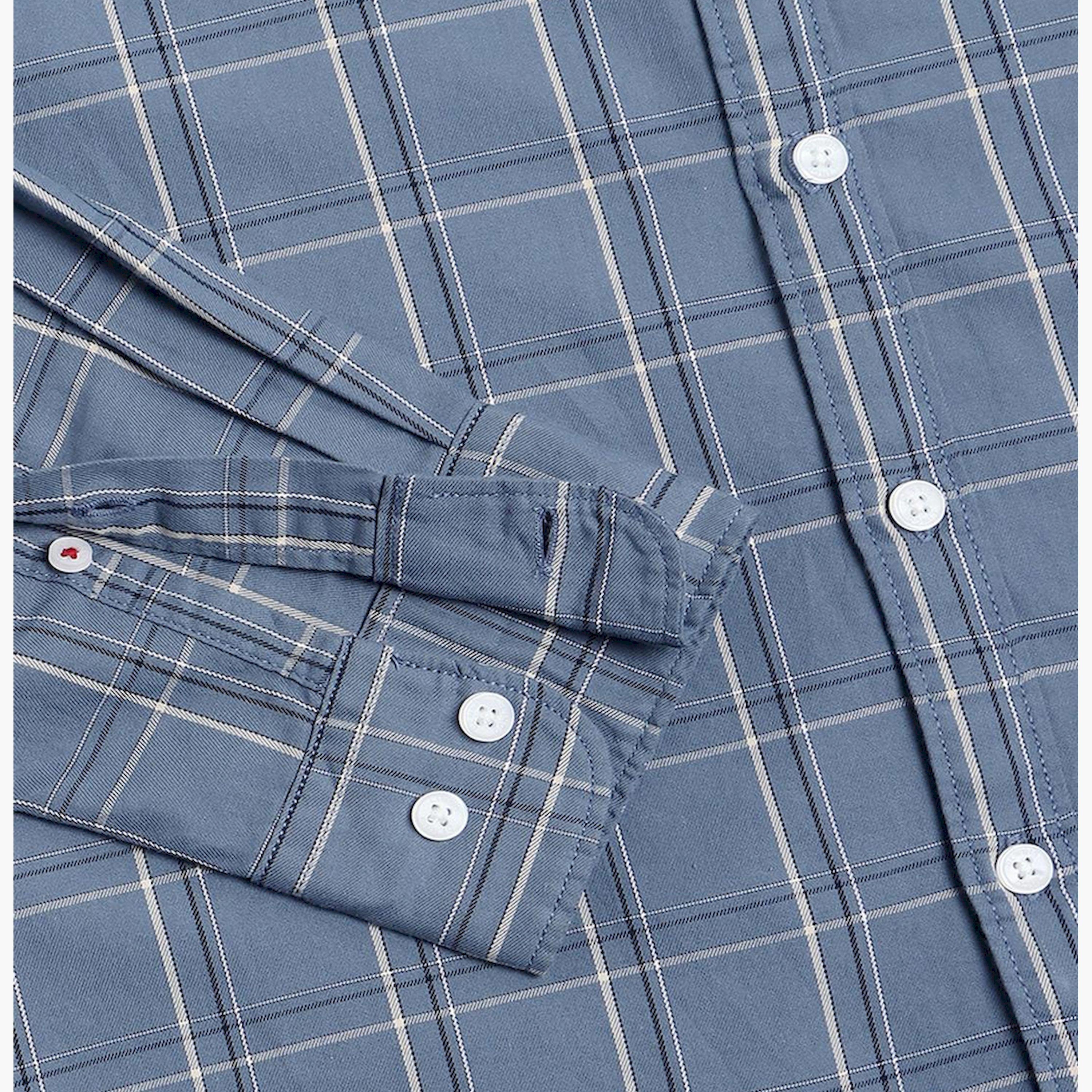 Dennis Lingo X Styli Blue Slim Fit Tartan Checks Pure Cotton Casual Shirt-men-clothing-shirts-image-9