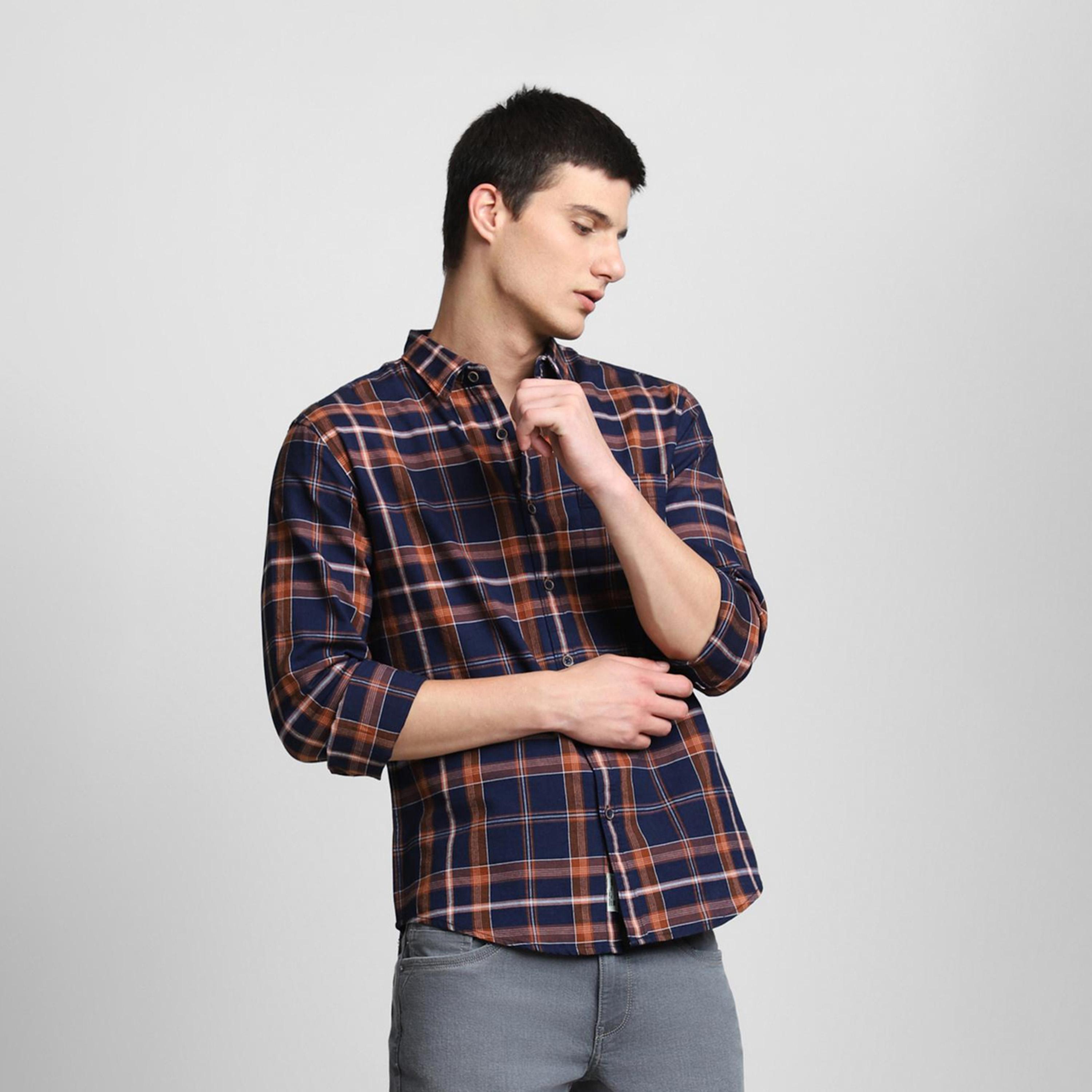 Dennis Lingo X Styli Slim Fit Tartan Checked Casual Shirt-men-clothing-shirts-image-5