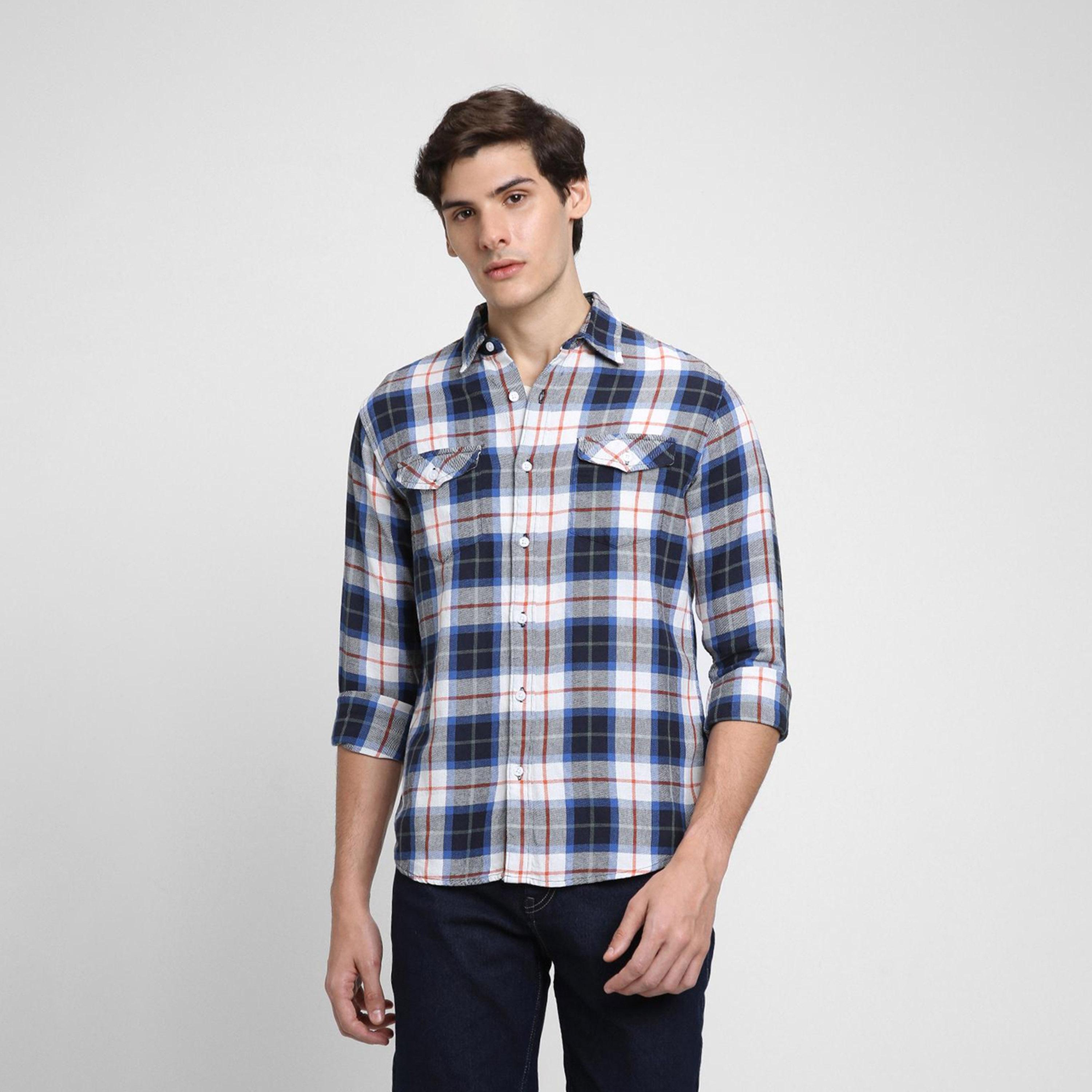 دينيس لينغو× ستايلي-  قميص مريح قطن خالص بقصة ضيقة-men-clothing-shirts-image-2