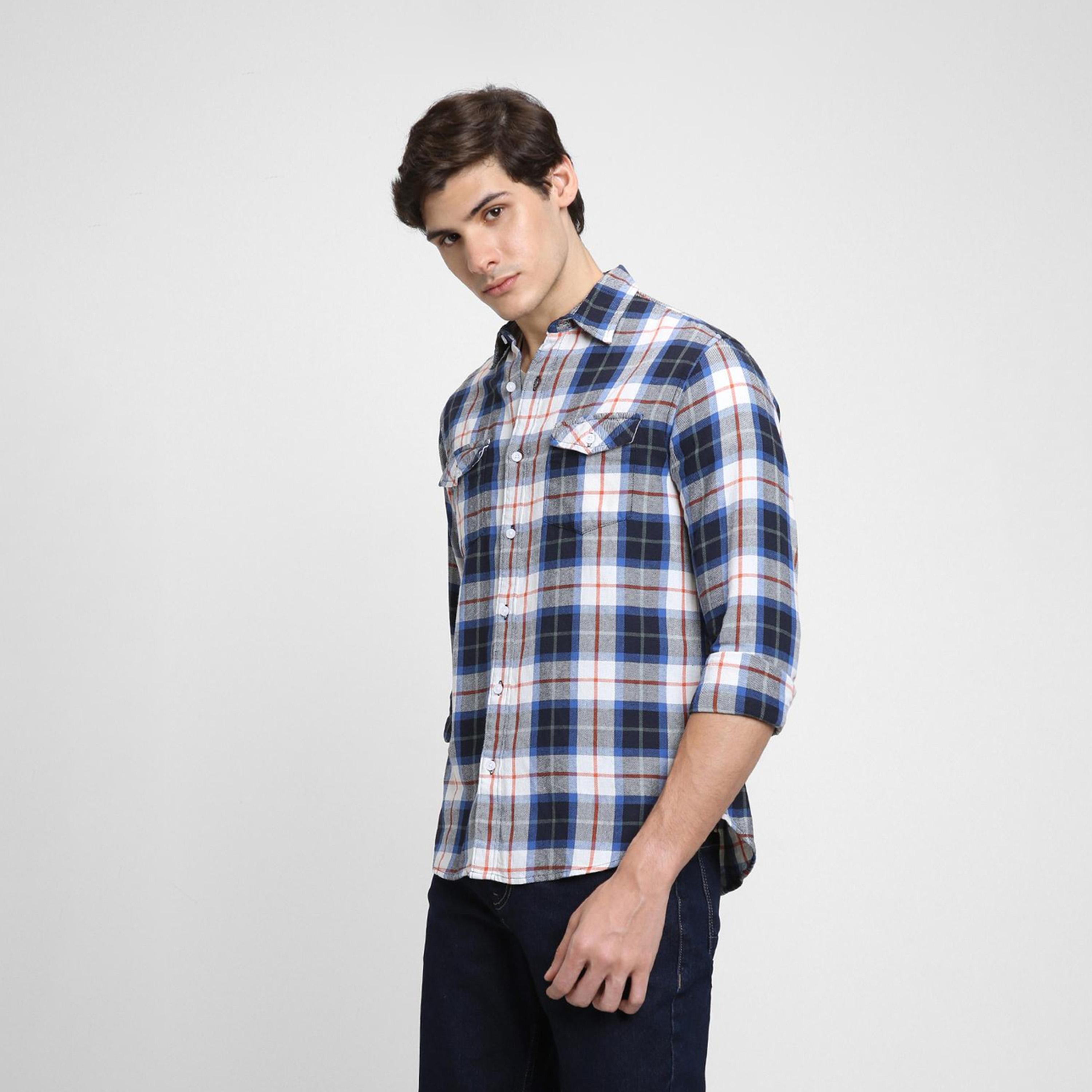 دينيس لينغو× ستايلي-  قميص مريح قطن خالص بقصة ضيقة-men-clothing-shirts-image-3