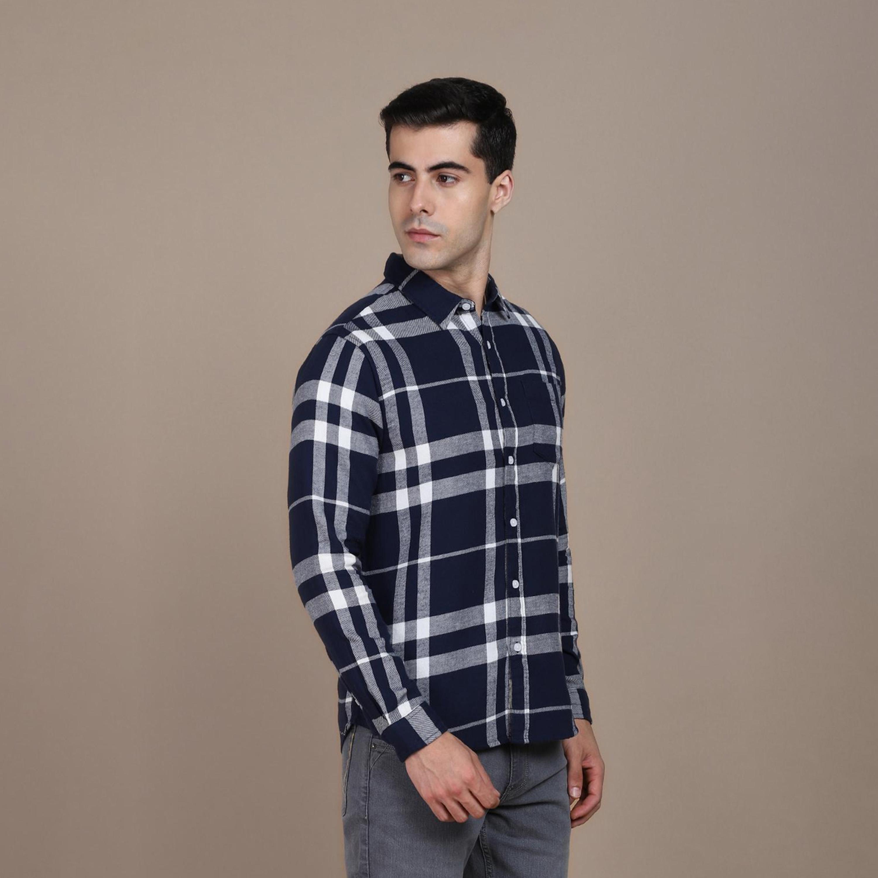 دينيس لينغو× ستايلي-  قميص كاجوال غير شفاف قطن بقصة ضيقة-men-clothing-shirts-image-3