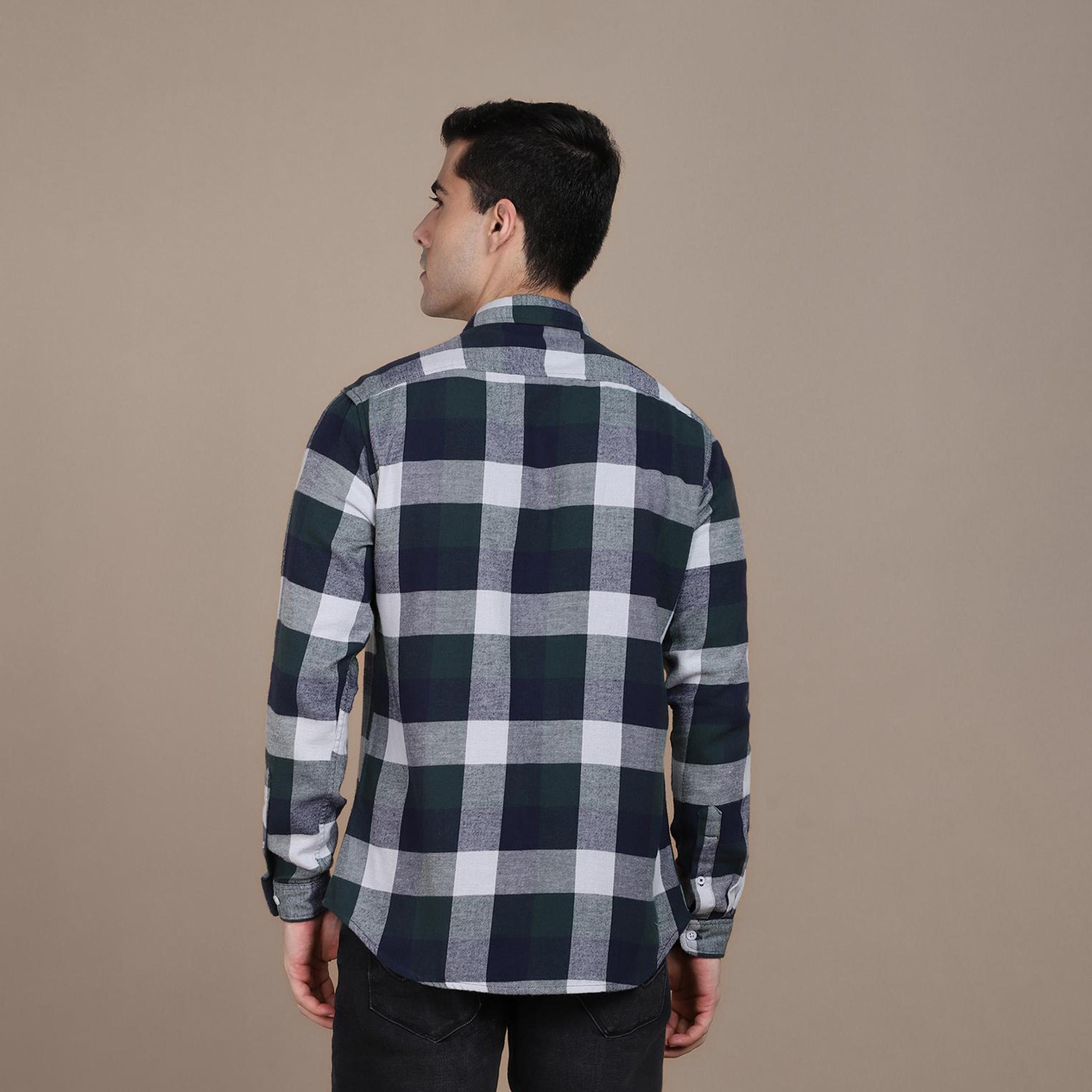 دينيس لينغو× ستايلي-  قميص كاجوال غير شفاف قطن بقصة ضيقة-men-clothing-shirts-image-5