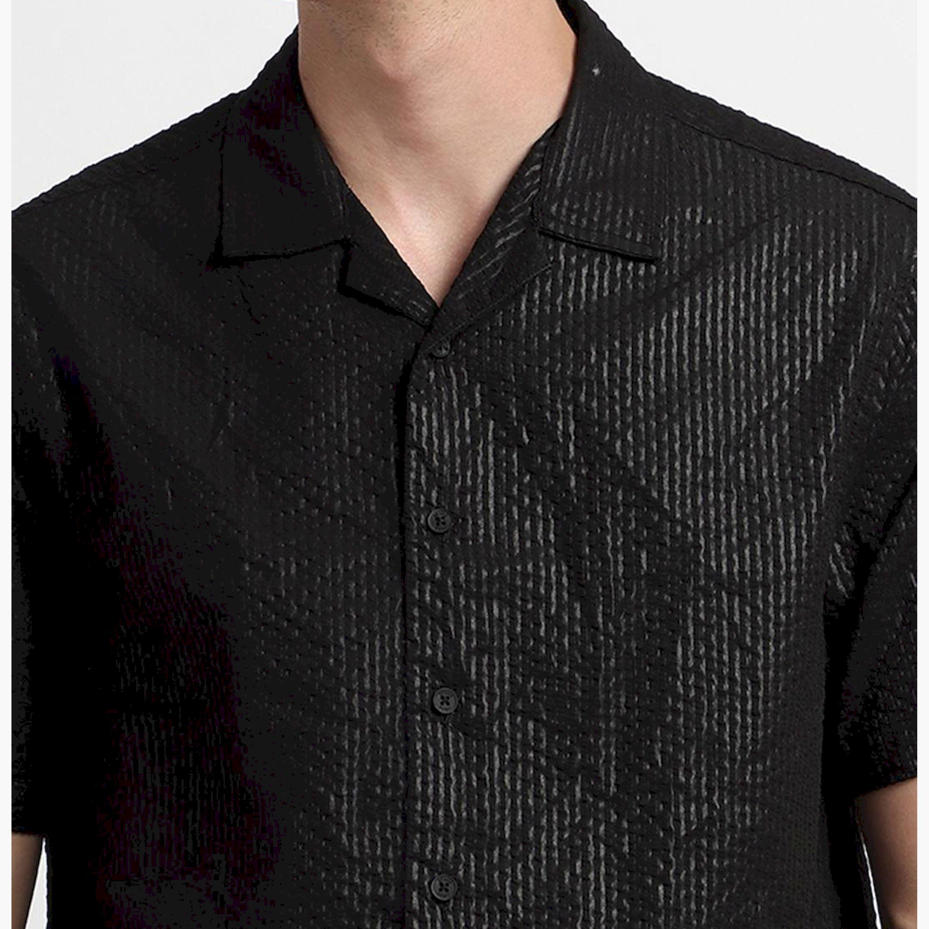 Dennis Lingo X Styli Textured Cuban Collar Casual Shirt-men-clothing-shirts-image-5