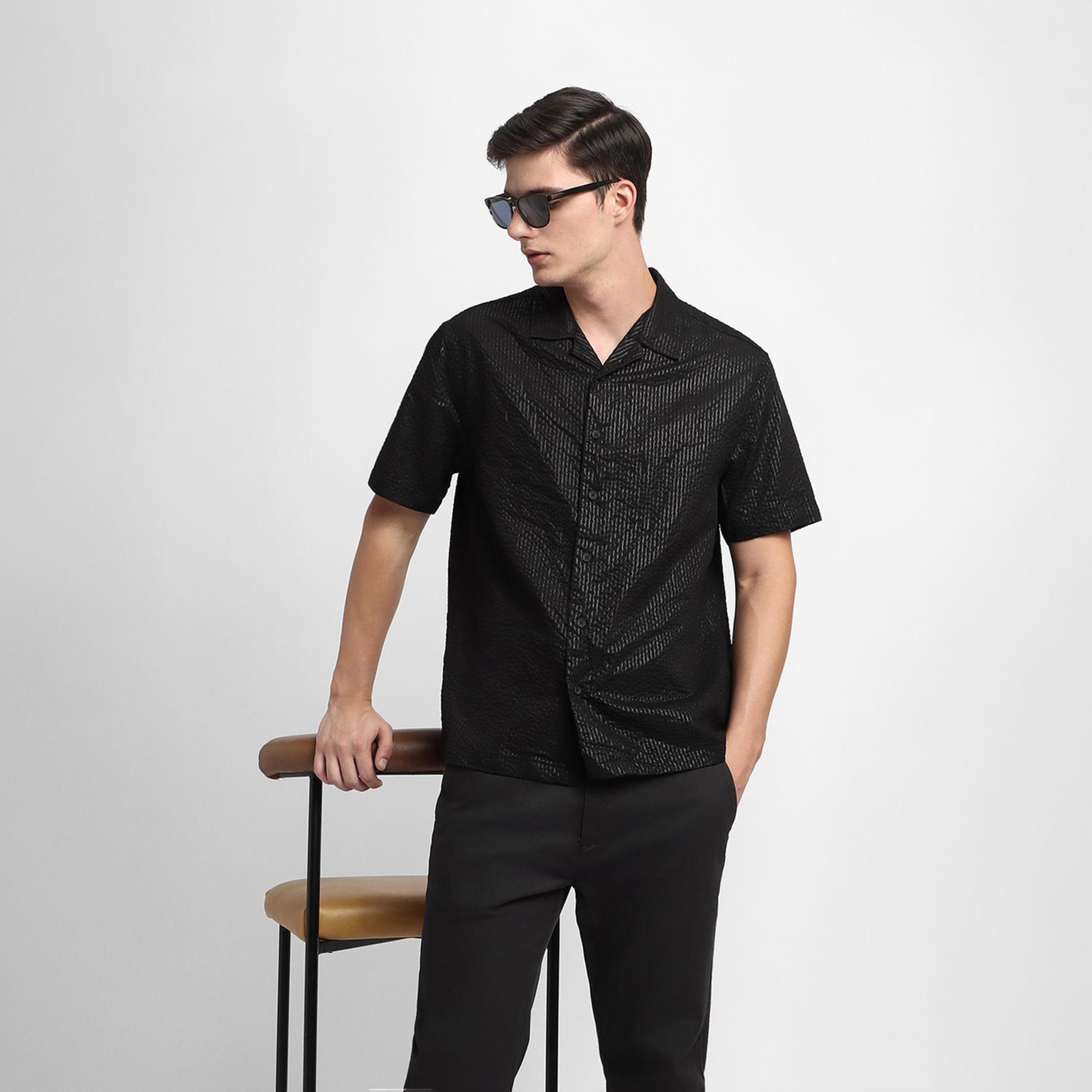 Dennis Lingo X Styli Textured Cuban Collar Casual Shirt-men-clothing-shirts-image-6