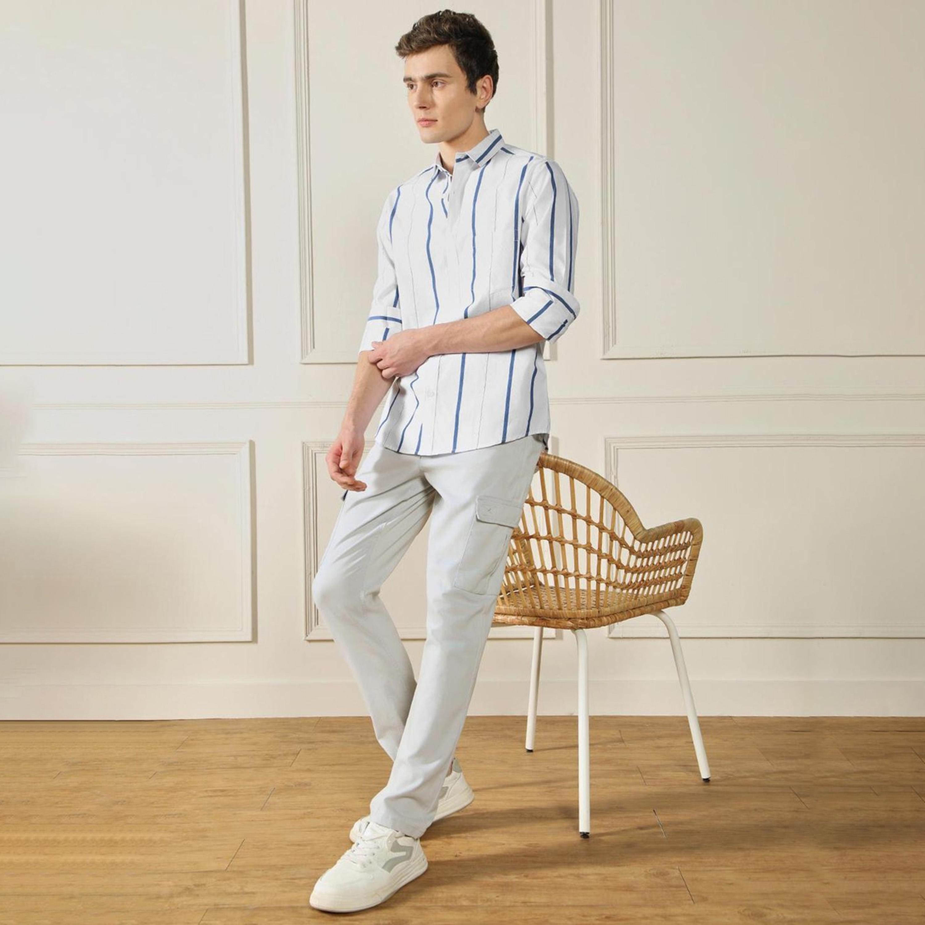 Dennis Lingo X Styli White Spread Collar Striped Cotton Regular Fit Casual Shirt-men-clothing-shirts-image-6